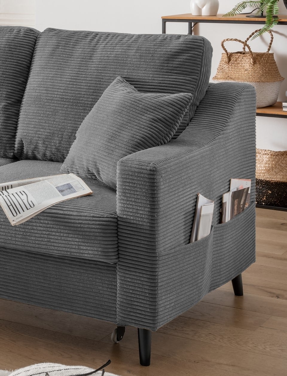 Benformato_Valentina_2F-RECBK_4801_F08-53NVfZQDy9k8nG Sofa Valentina: Zeitloses Breitcord-Sofa mit Schlaffunktion in edlem Grau