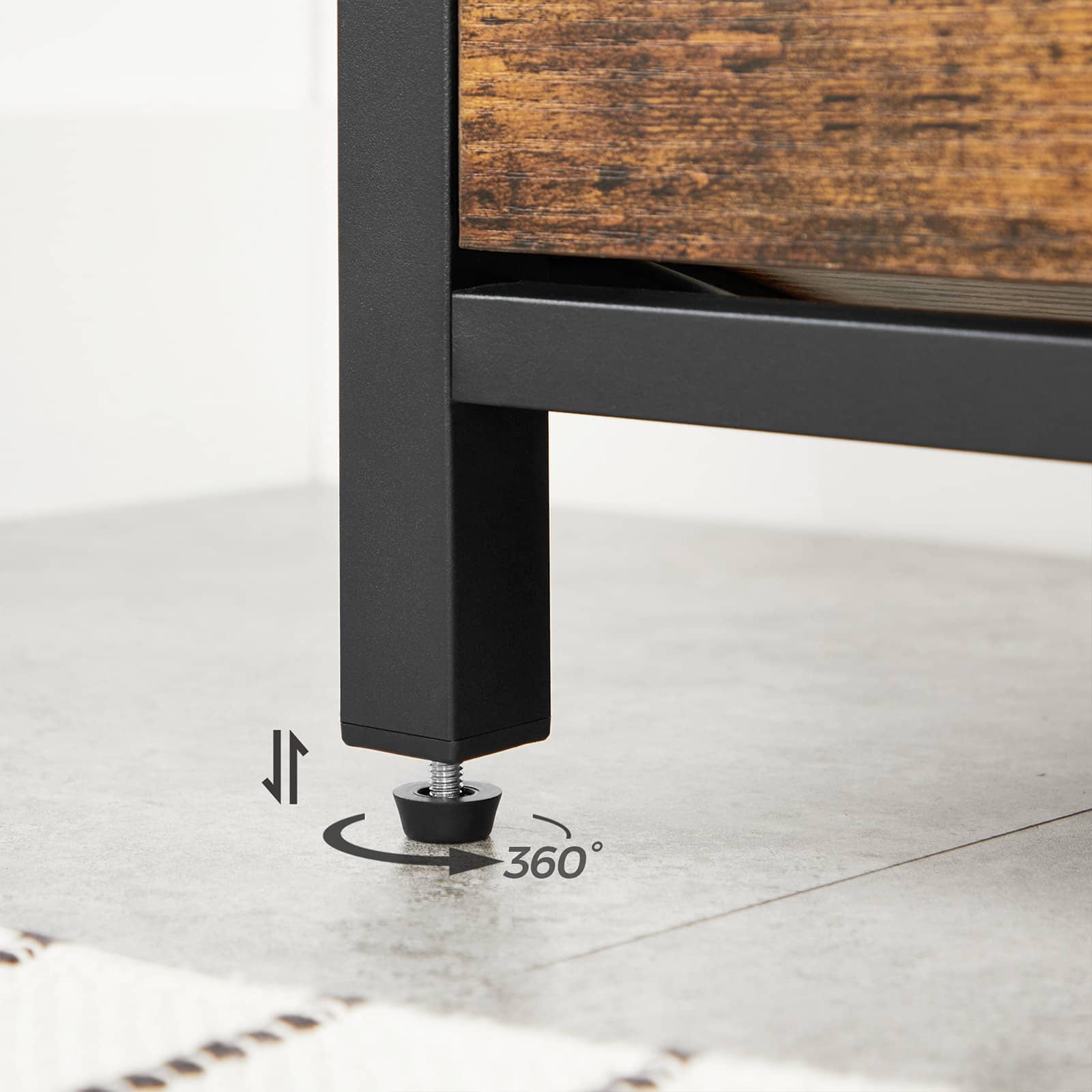 LSB049B01-5 Schuhbank vintagebraun-schwarz