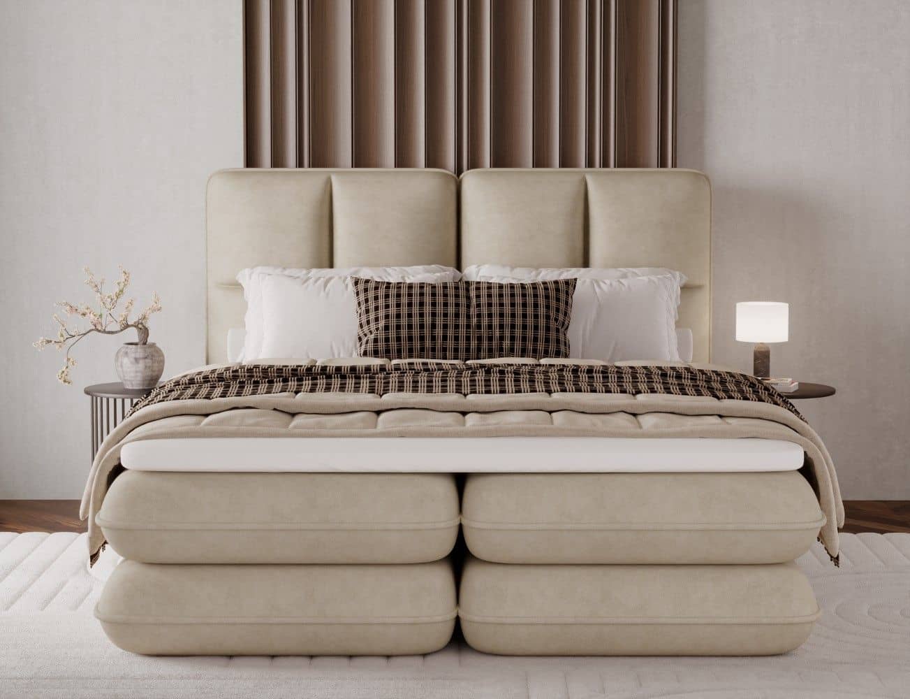 Boxspringbett Tonila von Eltap Aura Mikrofaser | Bettkasten Boxspringbett Tonila von Eltap Aura Mikrofaser | Bettkasten