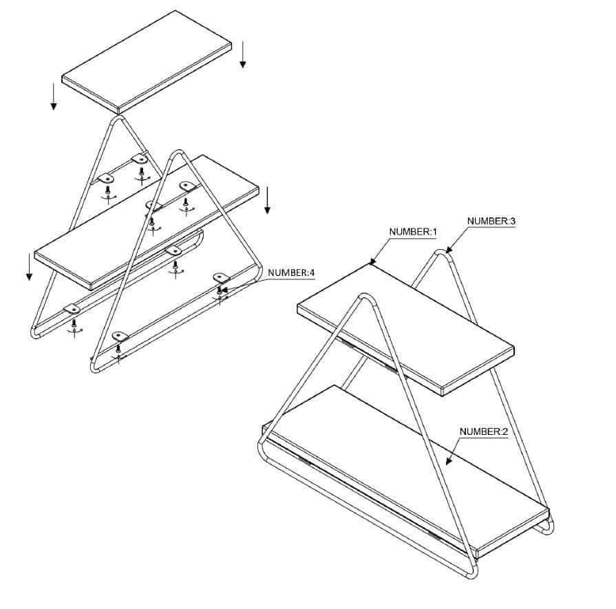 Masa Servis Organizer - Regal Masa Servis Organizer - Regal