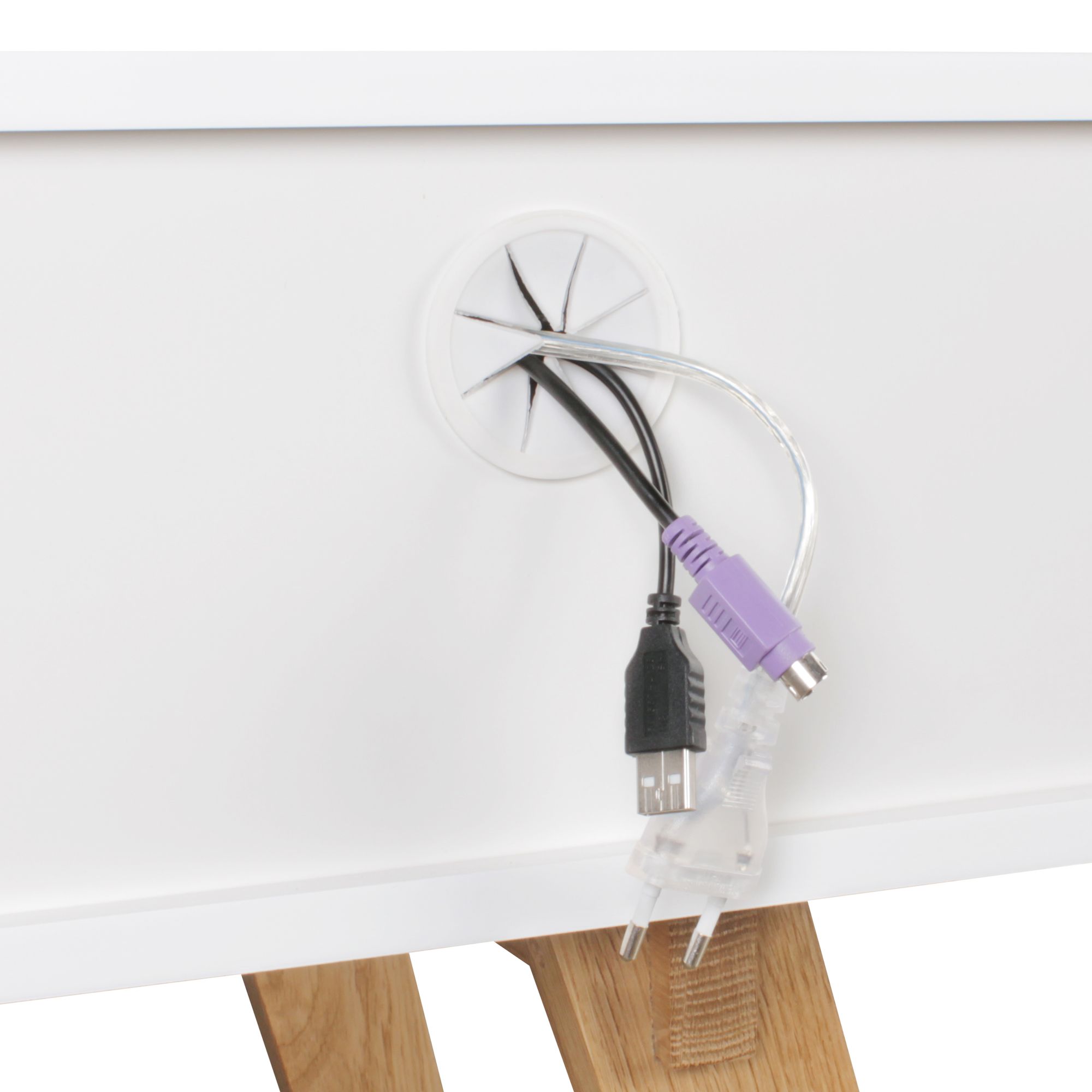 Schreibtisch 110 x 85 x 60 cm MDF-Holz skandinavisch weiß matt Arbeitstisch Schreibtisch 110 x 85 x 60 cm MDF-Holz skandinavisch weiß matt Arbeitstisch