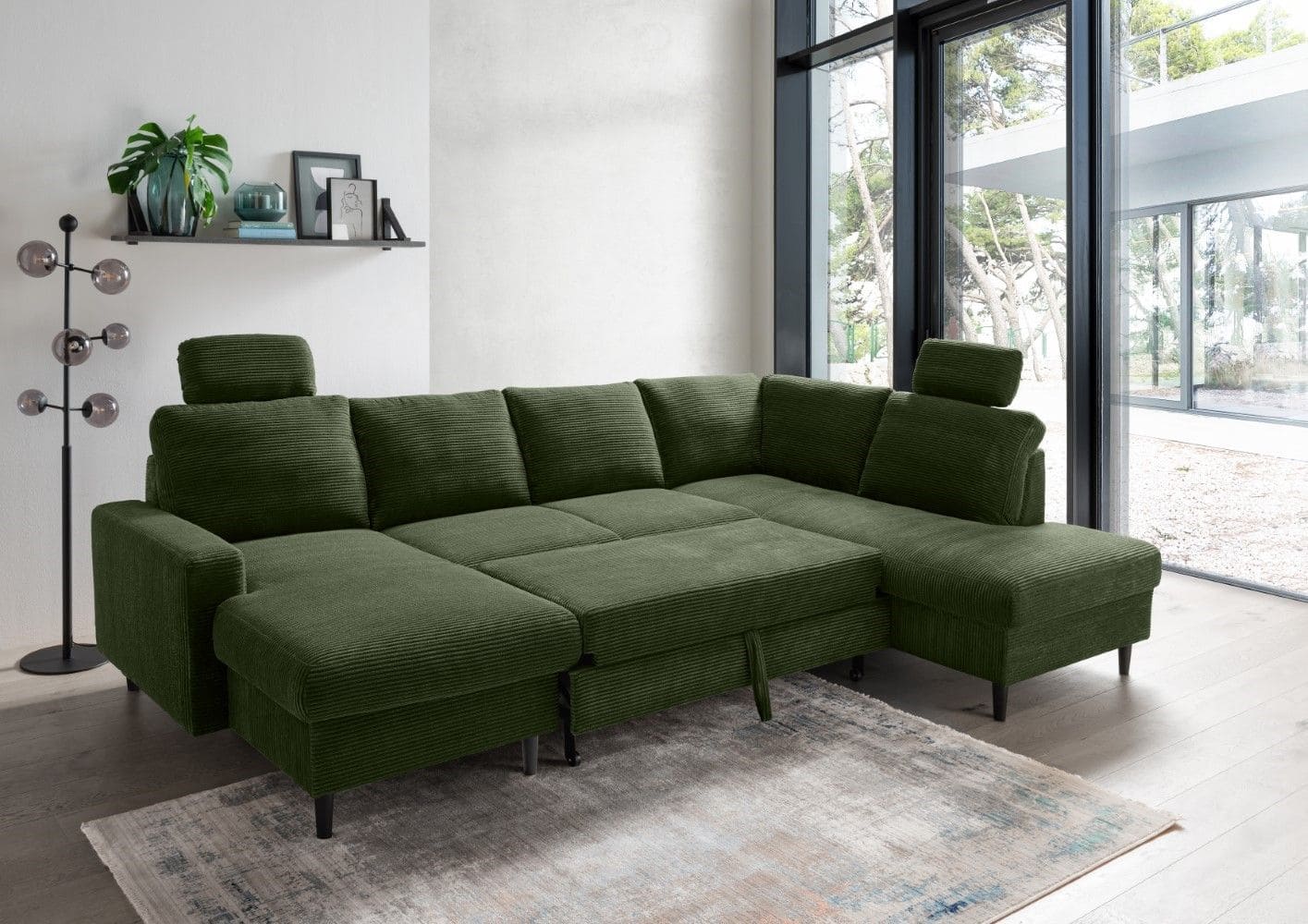 Wohnlandschaft Passo Cord mit Schlaffunktion – Benformato Wohnlandschaft Passo Cord mit Schlaffunktion – Benformato