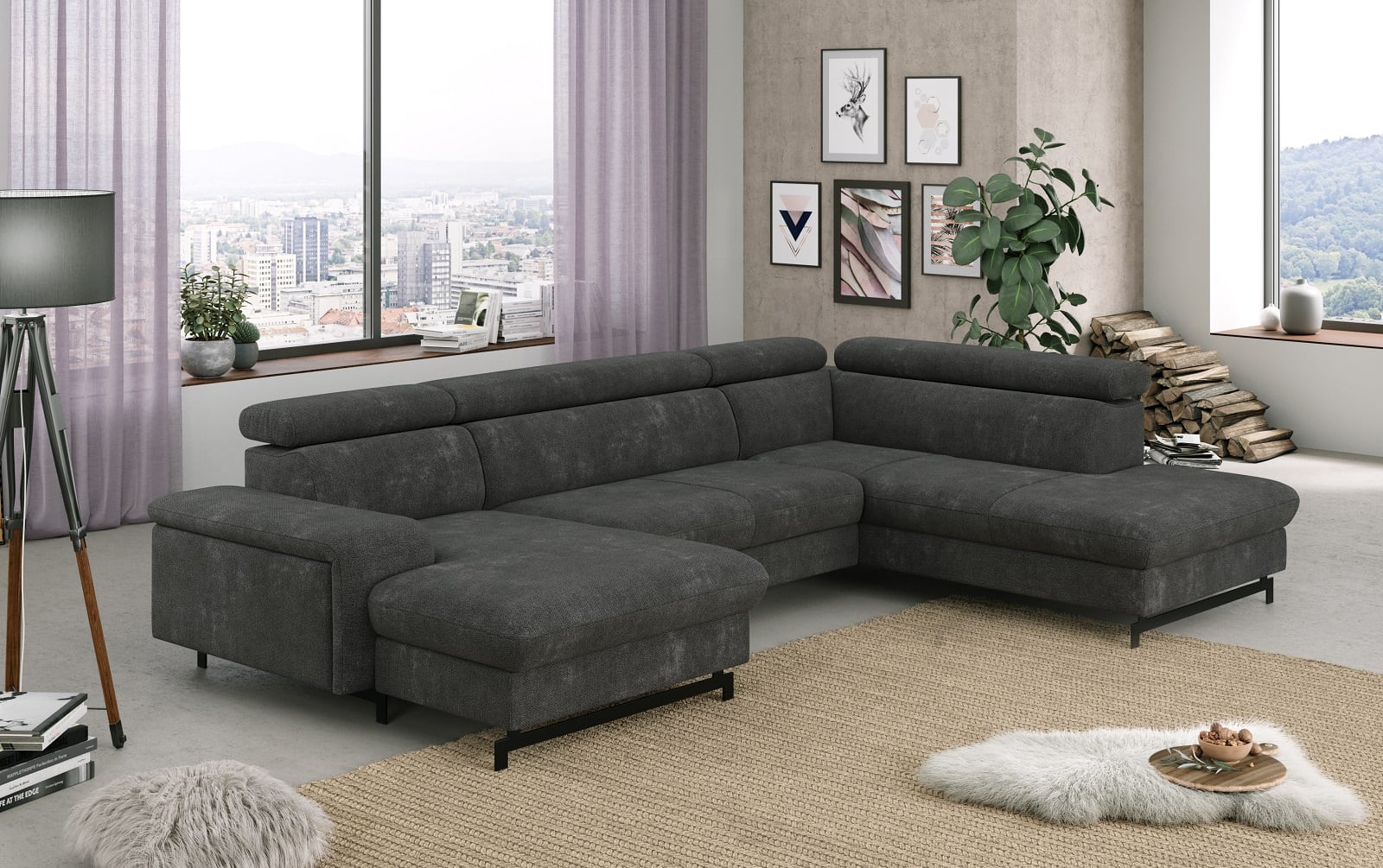 Emma Wohnlandschaft mit Schlaffunktion und Bettkasten - Cotta Emma Wohnlandschaft mit Schlaffunktion und Bettkasten - Cotta