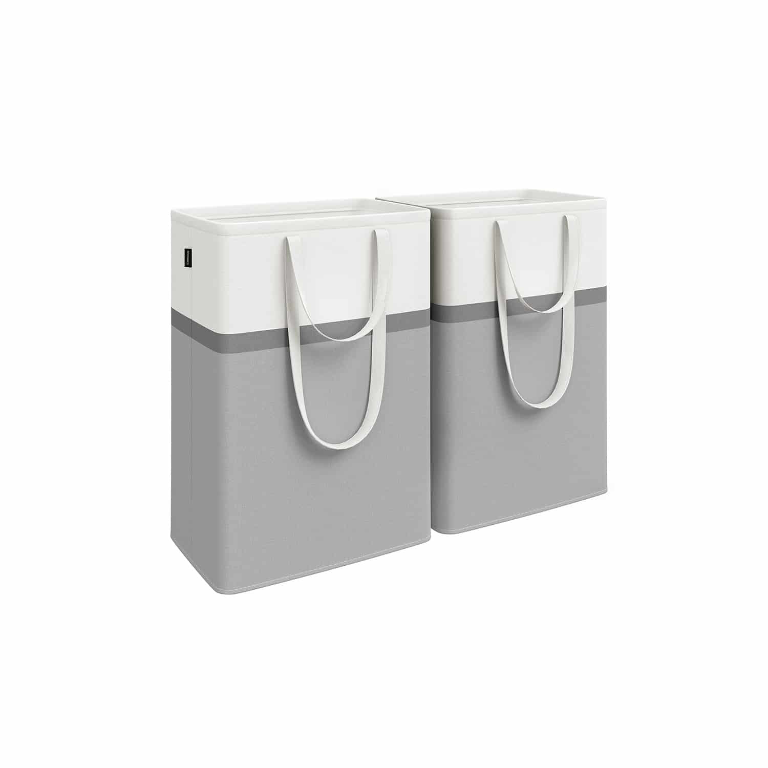 Wäschekorb 2er Set 75 L mit Griffen taubengrau Wäschekorb 2er Set 75 L mit Griffen taubengrau