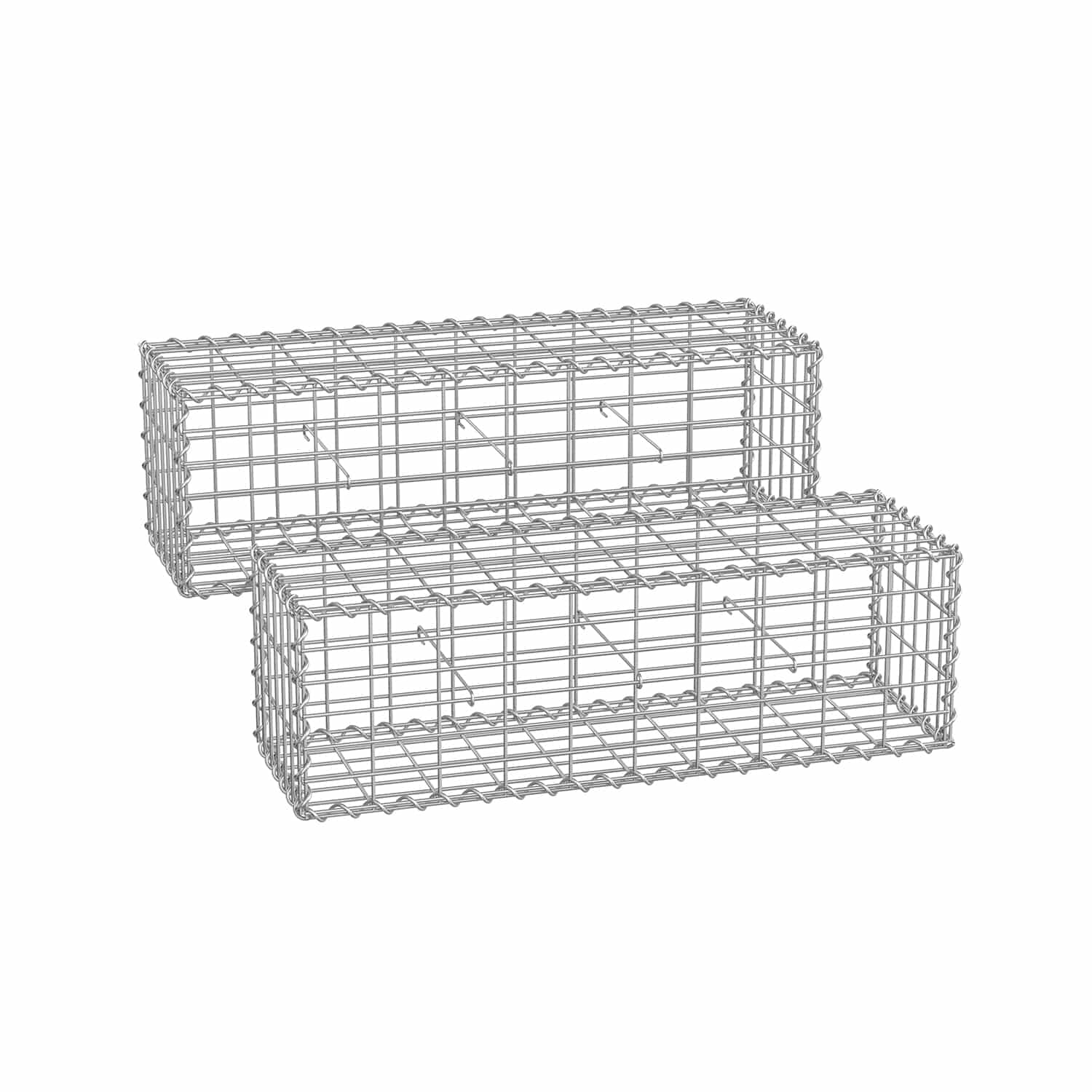 Gabionenkörbe mit 5 x 10 cm Maschenweite für Steine 2er Set-GGB233V1 Gabionenkörbe mit 5 x 10 cm Maschenweite für Steine 2er Set-GGB233V1