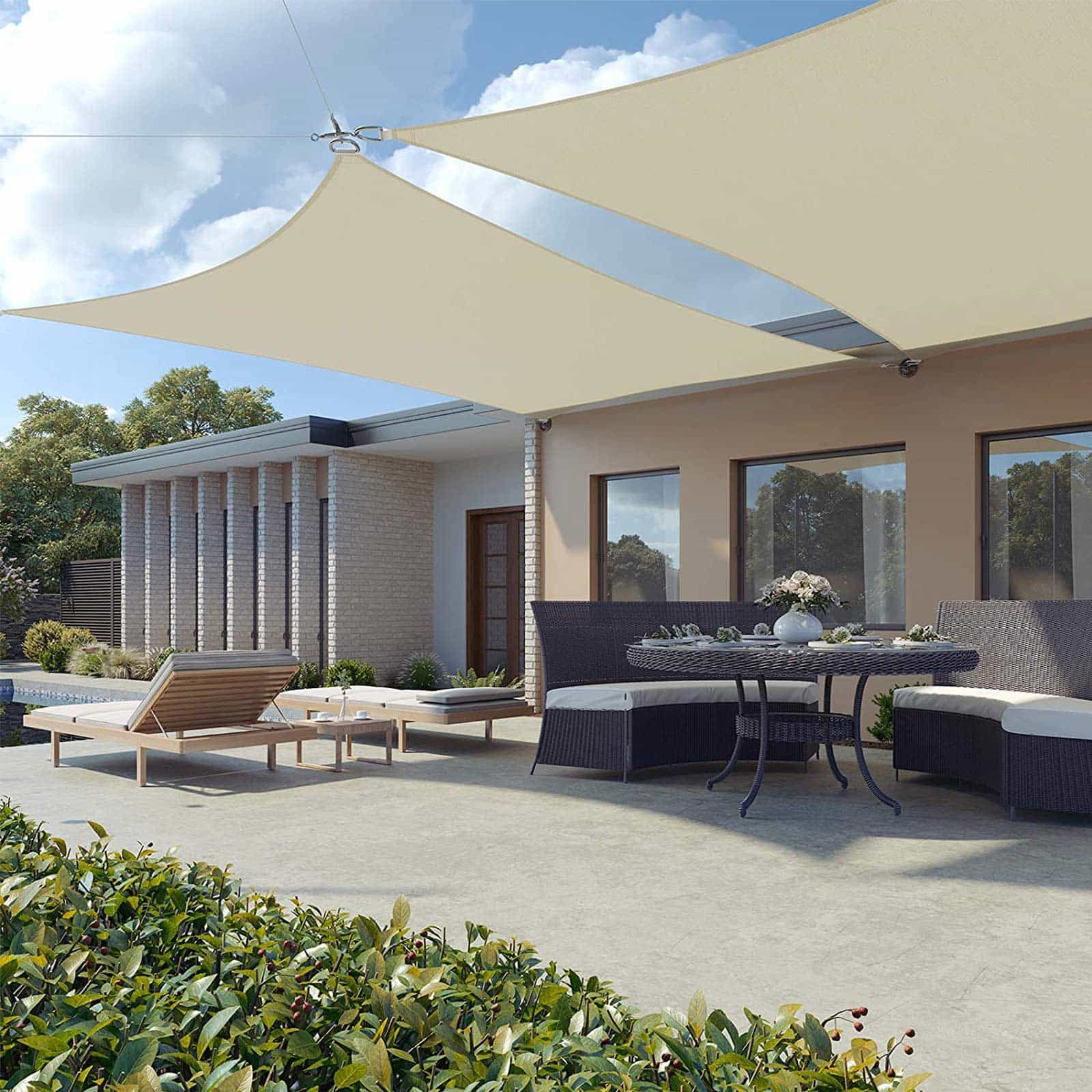 2 x 3 m Sonnensegel aus HDPE-GSS23IVV1 2 x 3 m Sonnensegel aus HDPE-GSS23IVV1