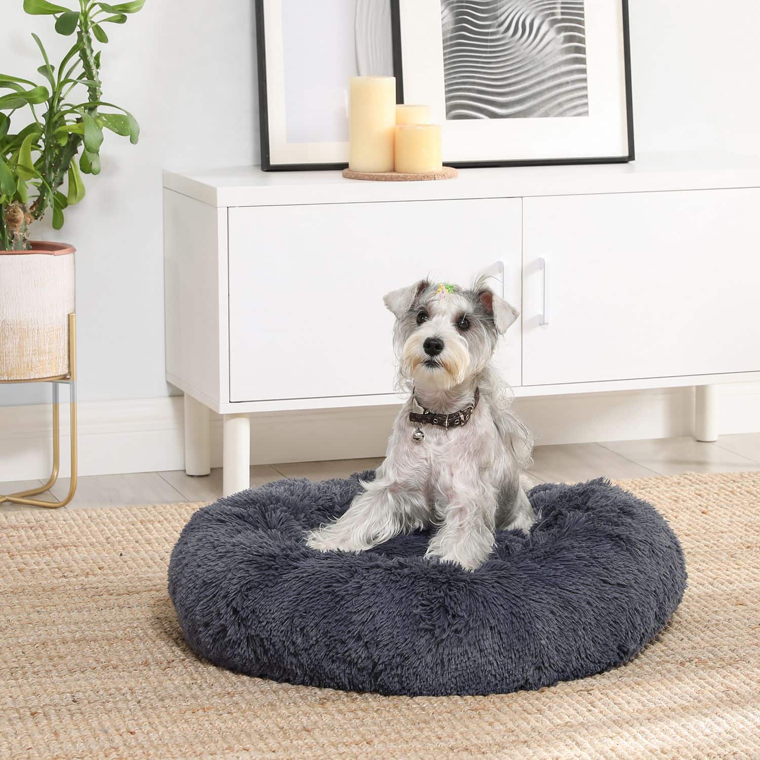 Hundebett Ø 70 cm weich gepolstert-PGW039G02