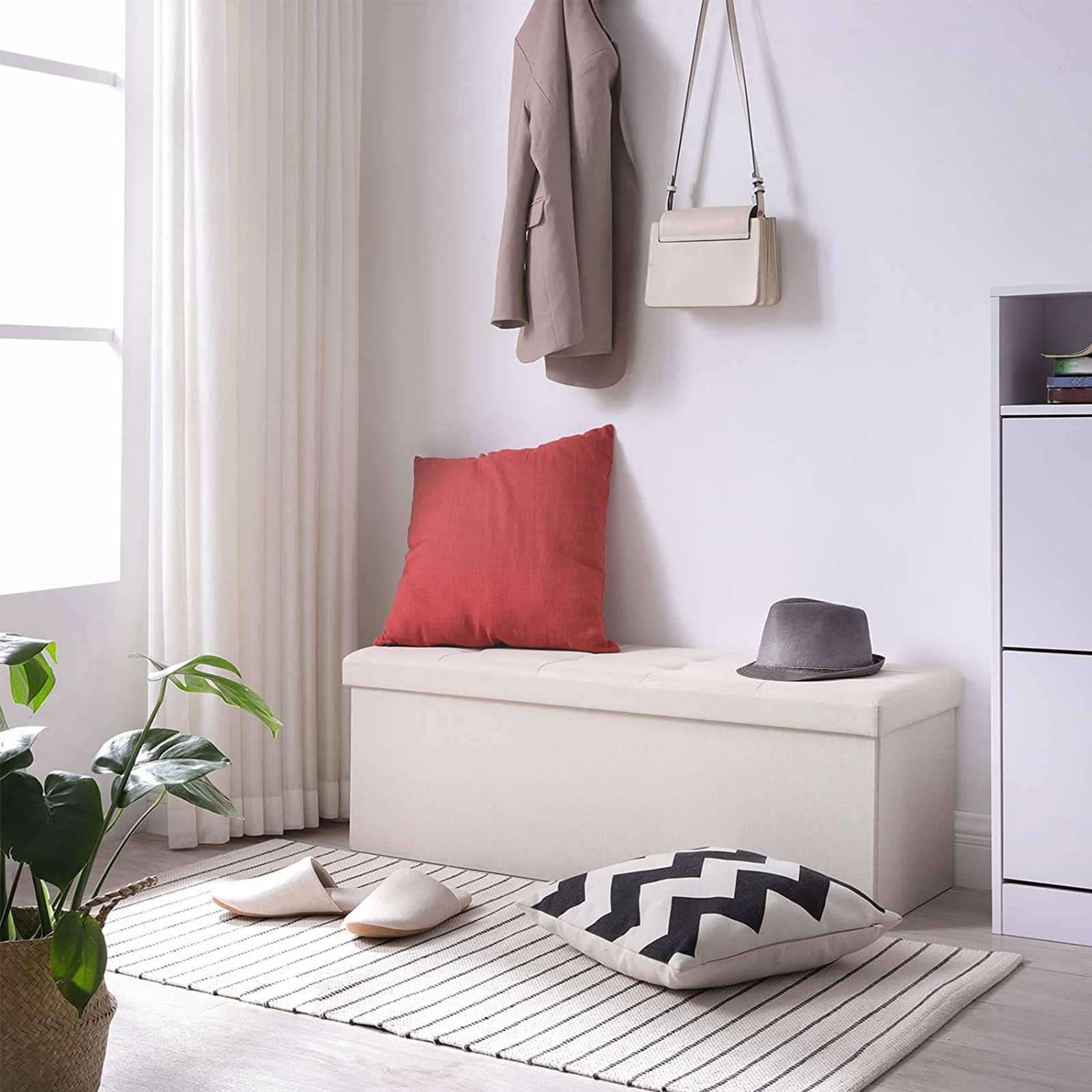 Sitzbank mit Stauraum Beige-LSF77BE Sitzbank mit Stauraum Beige-LSF77BE