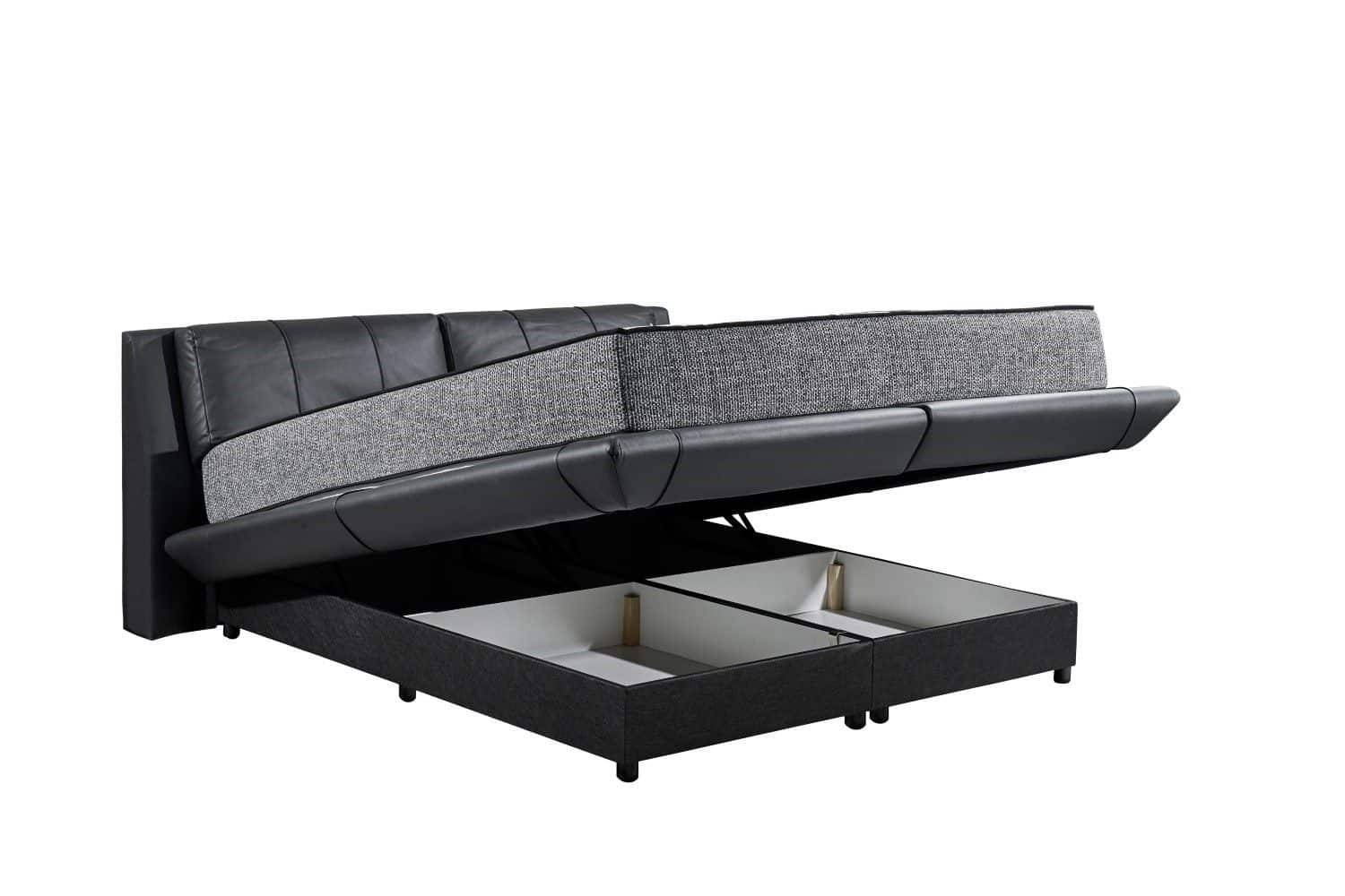 ED Exciting Design Boxbett Midnight 180x200 Schwarz | Nube Kunstleder ED Exciting Design Boxbett Midnight 180x200 Schwarz | Nube Kunstleder