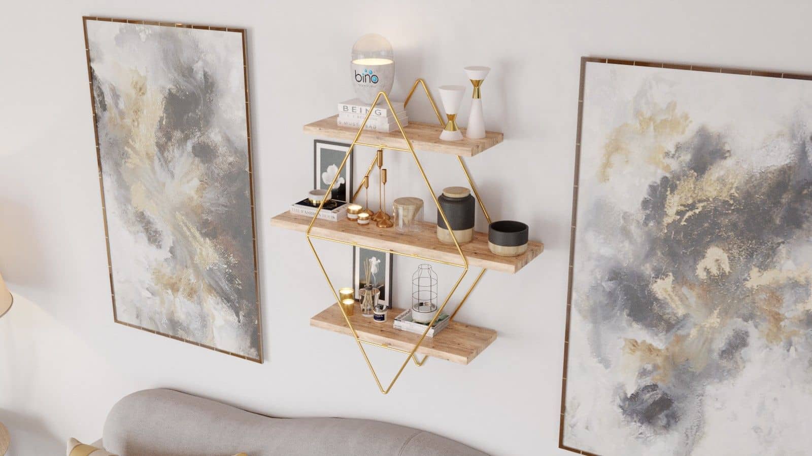 Prizma - gold - Wandregal