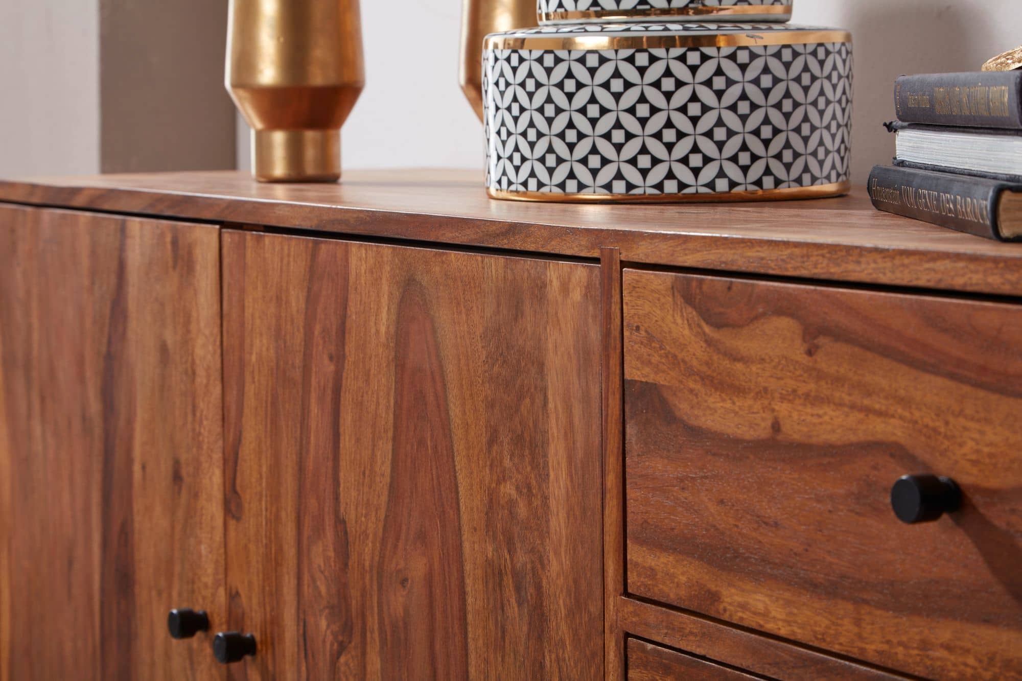 47320-WOHNLING-Sideboard-KELA-145x40x75-cm-Sheesh_5 Sideboard WL5.629 Sheesham Massivholz 140x75x40 cm Landhaus Kommode