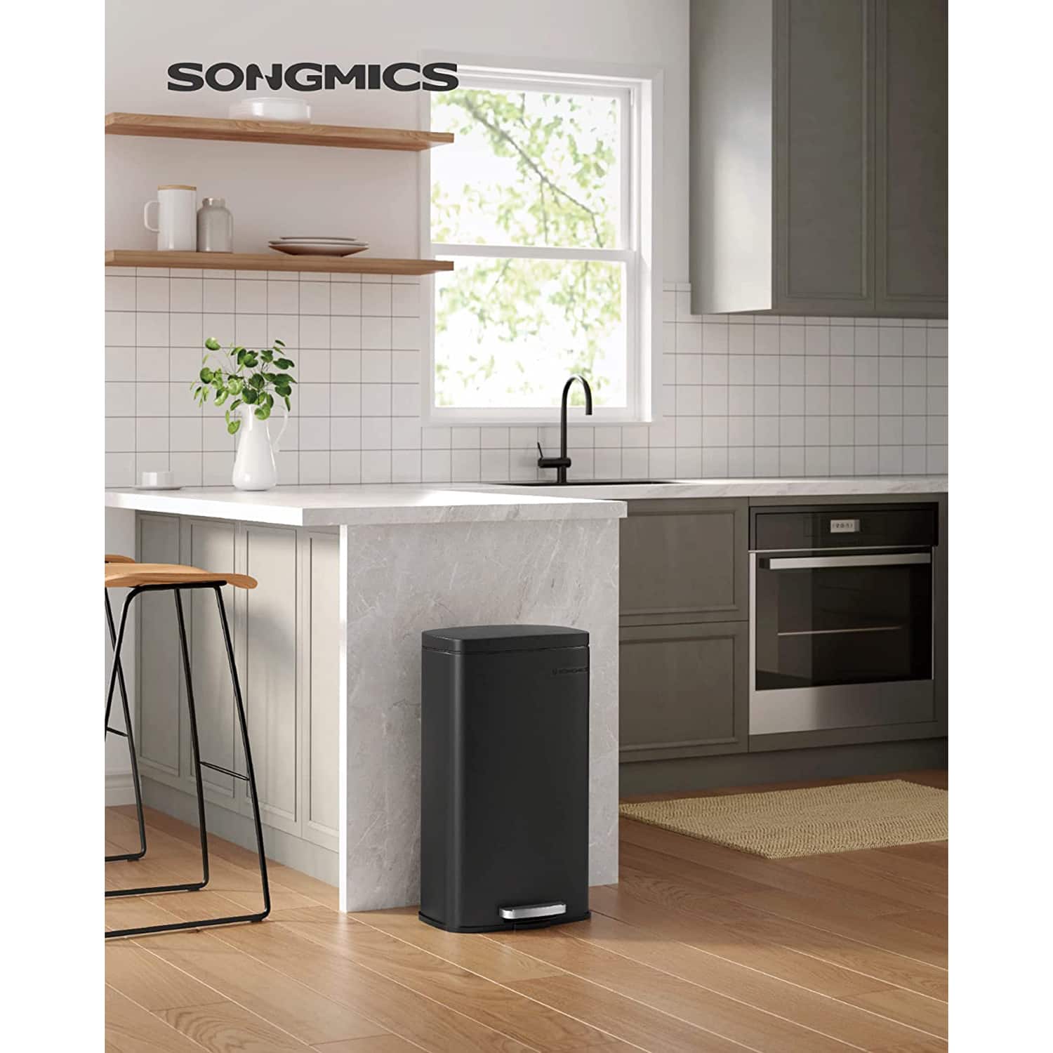 Mülleimer für die Küche schwarz-B34LTB03BK Mülleimer für die Küche schwarz-B34LTB03BK