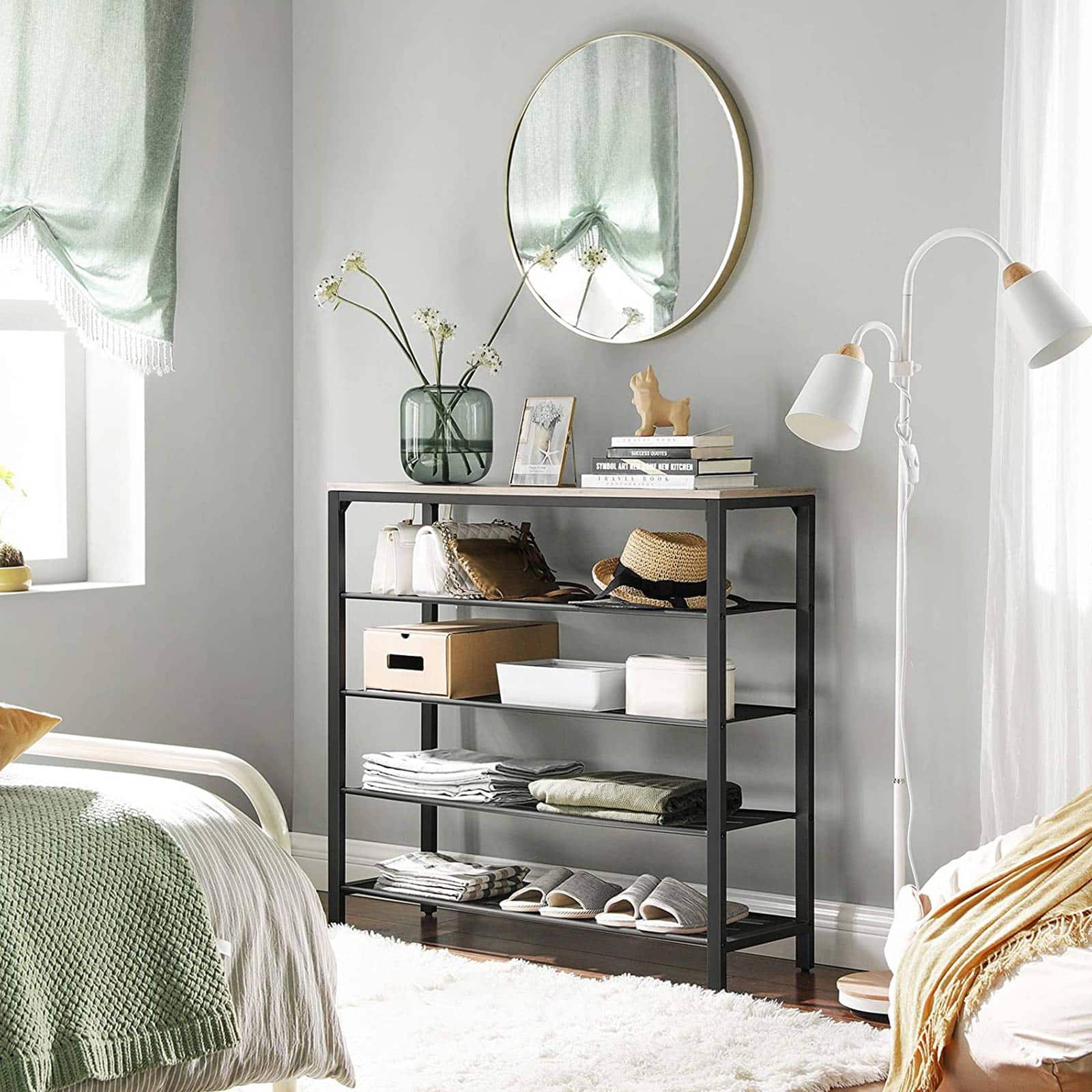 Schuhregal Greige-Schwarz Schuhregal Greige-Schwarz