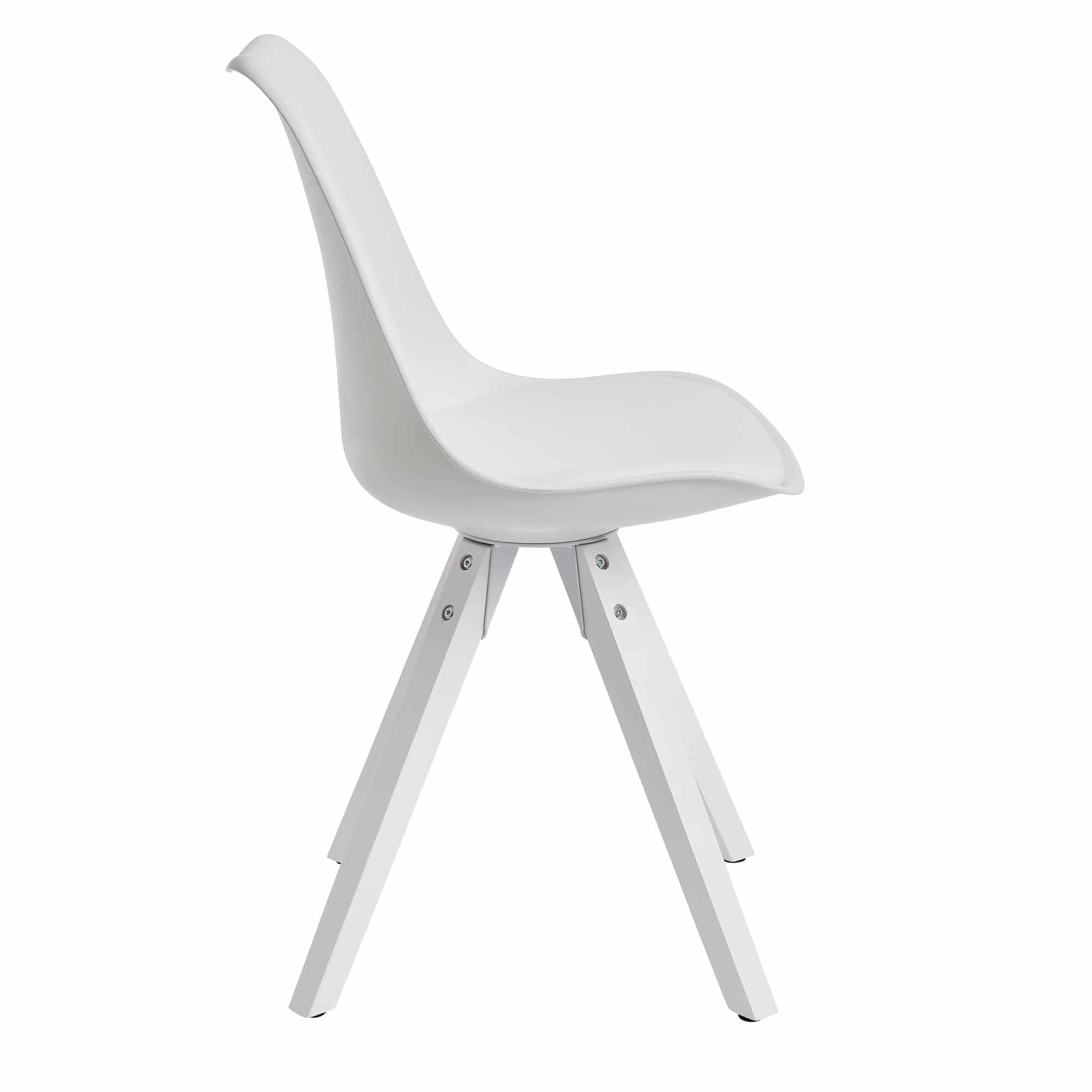 55626-WOHNLING-2er-Set-Retro-Esszimmerstuhl-weiss-mit-weissen-Beinen-Polsterstuhl-Skandinavisch-Rueckenlehne-Kuechenstuhl-Kunstleder-gepolstert-Schalensitz-Stuhl-Sitzmoebel-class_3 2er Set Retro Esszimmerstuhl Weiß Skandinavisch