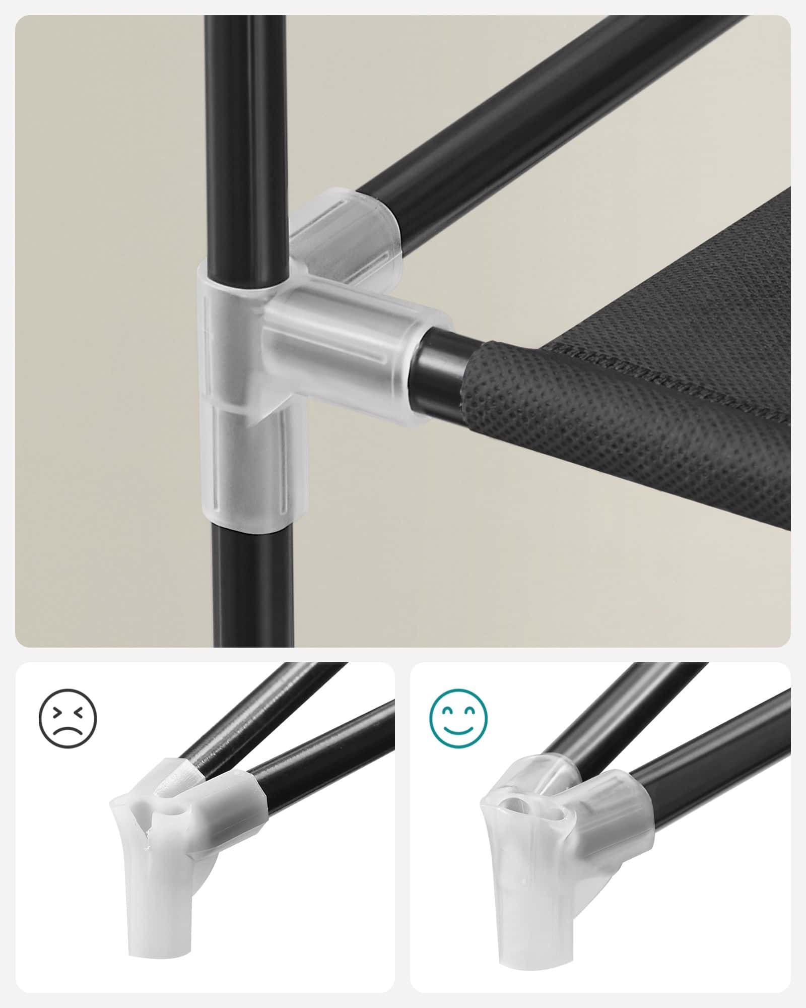 Schuhregal mit Abdeckung 88 cm Schwarz