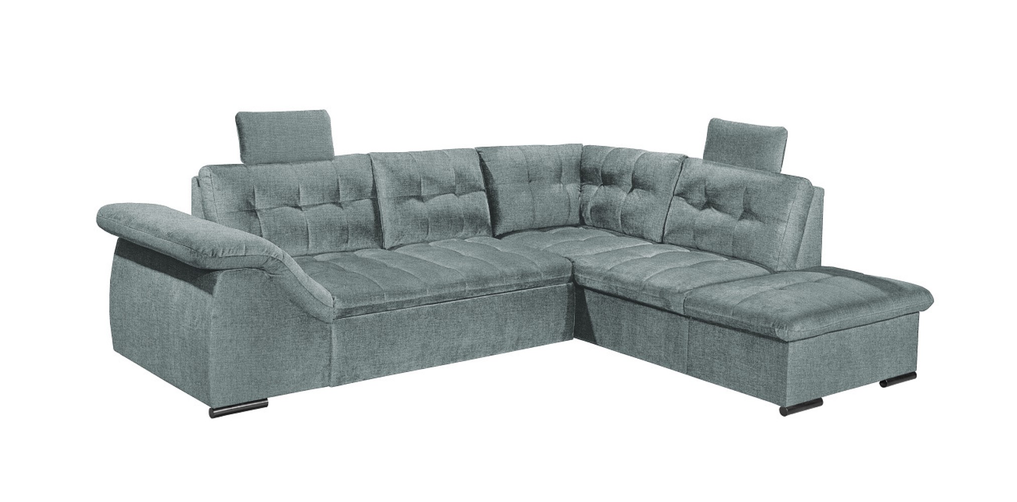 Sofa Estrella von ED Exciting Design mit Schlaffunktion, Bettkasten & Mikrofaser-Bezug Glow