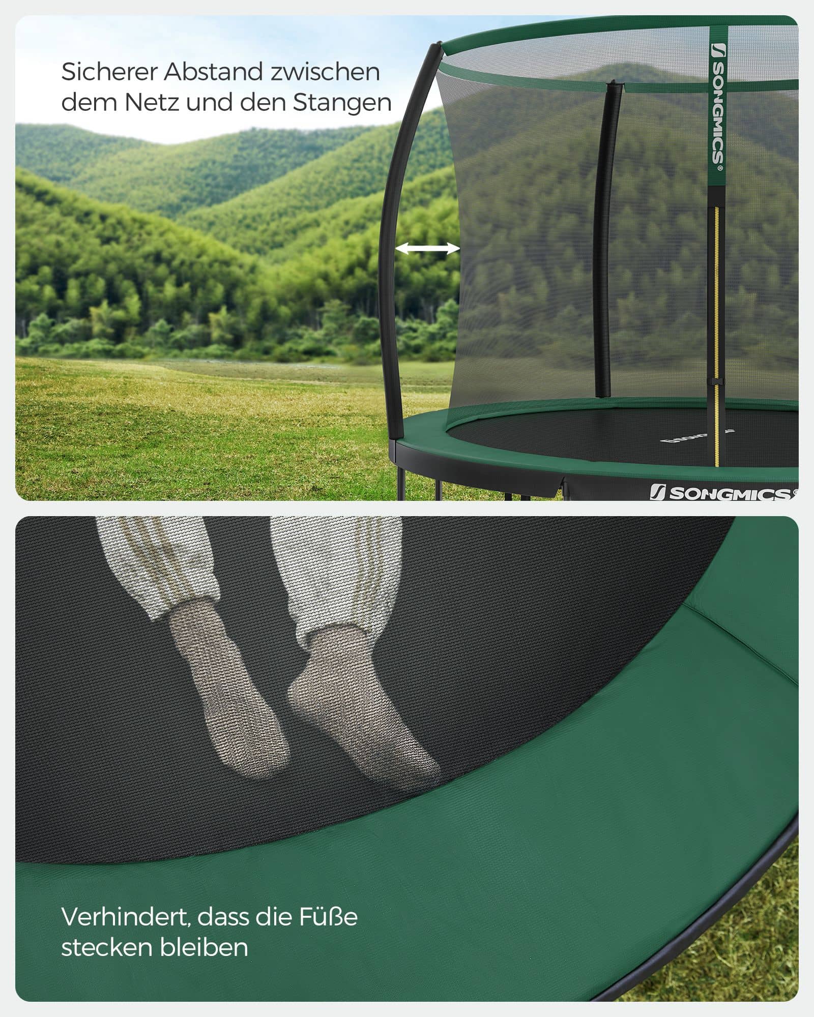 Trampolin schwarz-dunkelgrün-B34STR122C01 Trampolin schwarz-dunkelgrün-B34STR122C01