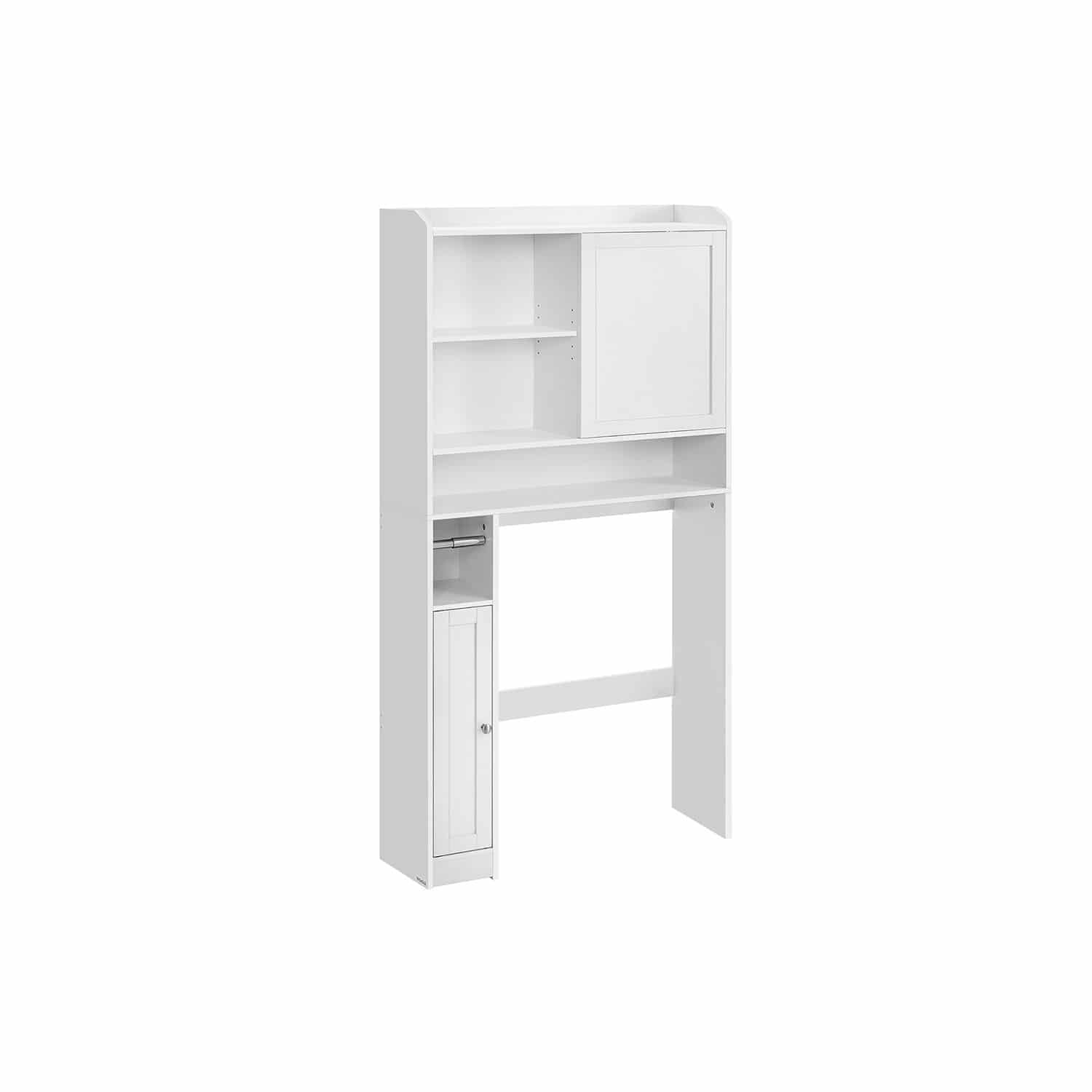 Toilettenregal mit Schiebetür 25 x 83 x 170 cm wolkenweiß Toilettenregal mit Schiebetür 25 x 83 x 170 cm wolkenweiß