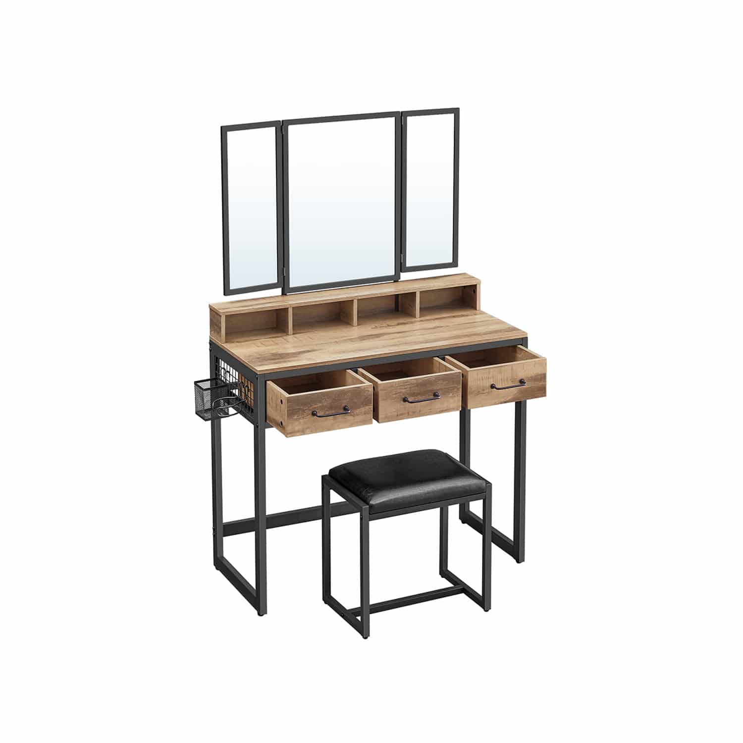 Schminktisch mit Hocker und Spiegel-B34RVT004B50 Schminktisch mit Hocker und Spiegel-B34RVT004B50