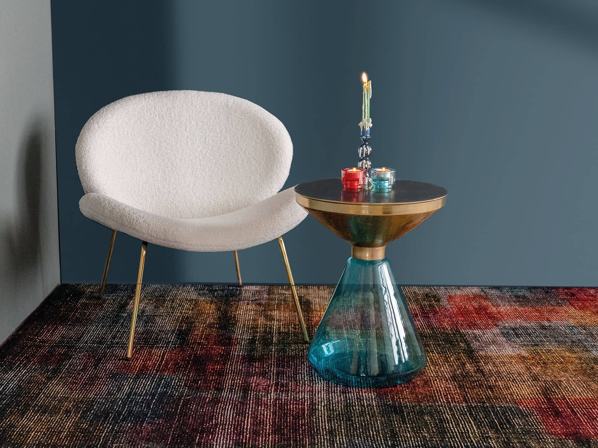 Beistelltisch Roman 325 Rosa / Gold Beistelltisch Roman 325 Rosa / Gold