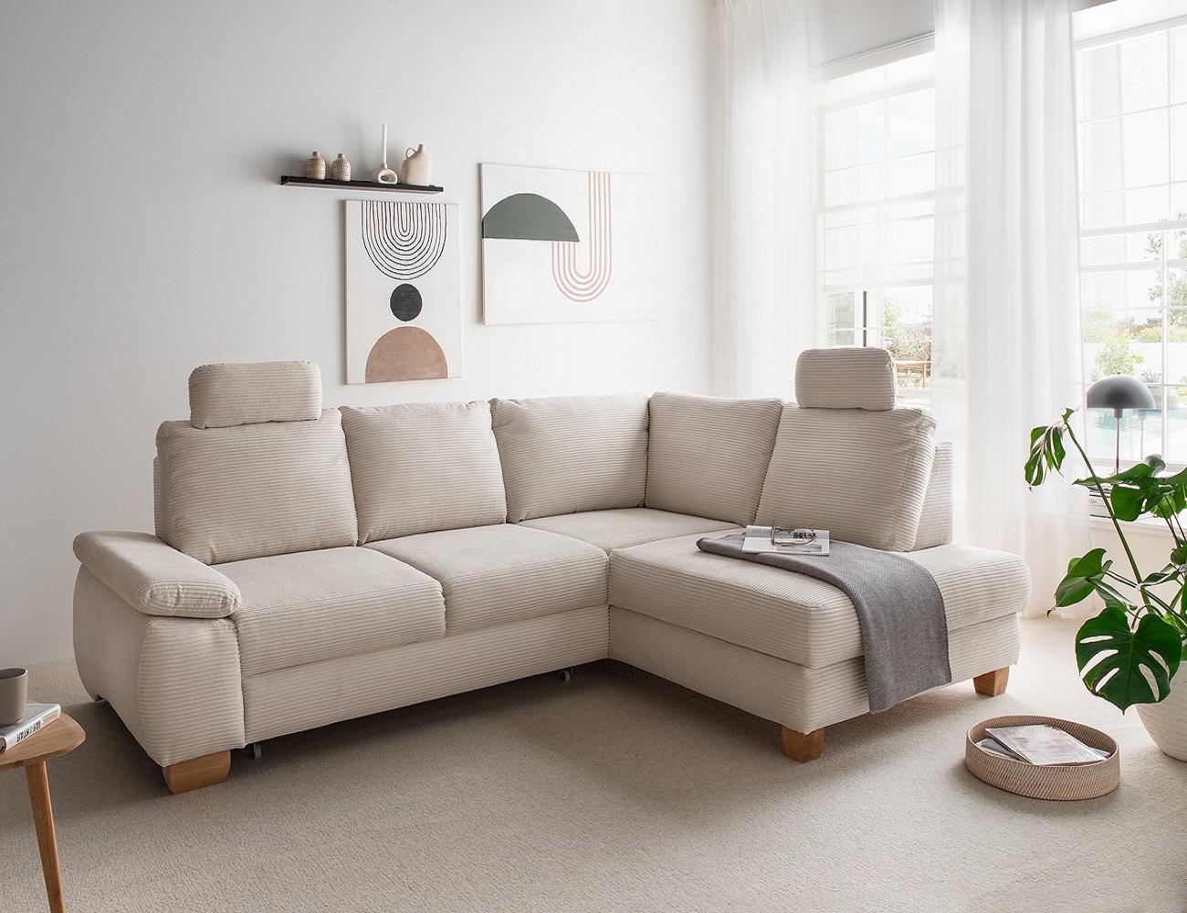 Positano Ecksofa mit Schlaffunktion und Bettkasten von Benformato