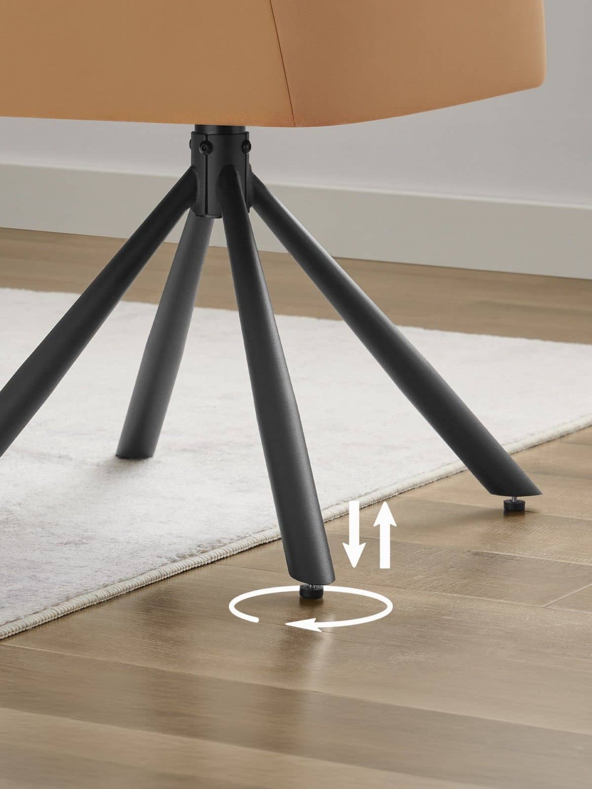 Esszimmerstuhl, drehbar, Samt