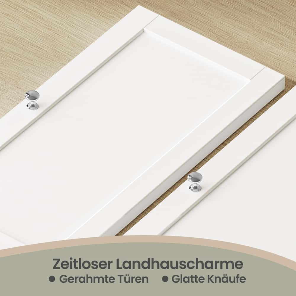 Wandschrank mit Türen, Handtuchhalter und offenem Fach, Hängeschrank für Bad Wandschrank mit Türen, Handtuchhalter und offenem Fach, Hängeschrank für Bad