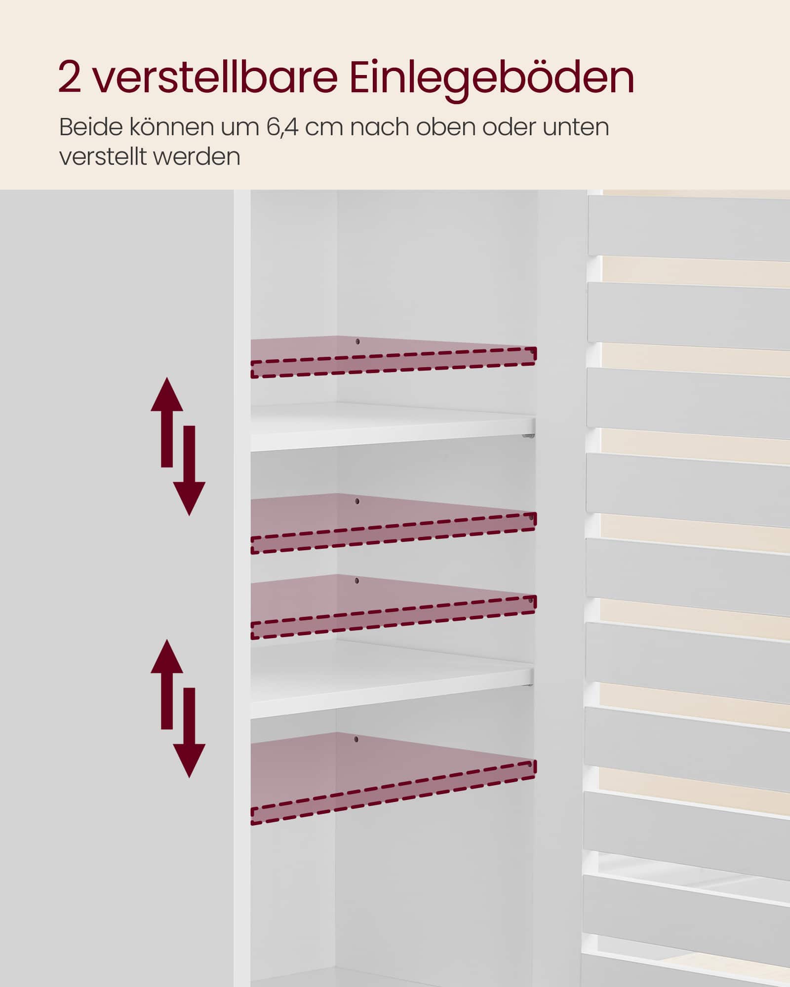 Hochschrank mit 3 offenen Fächern