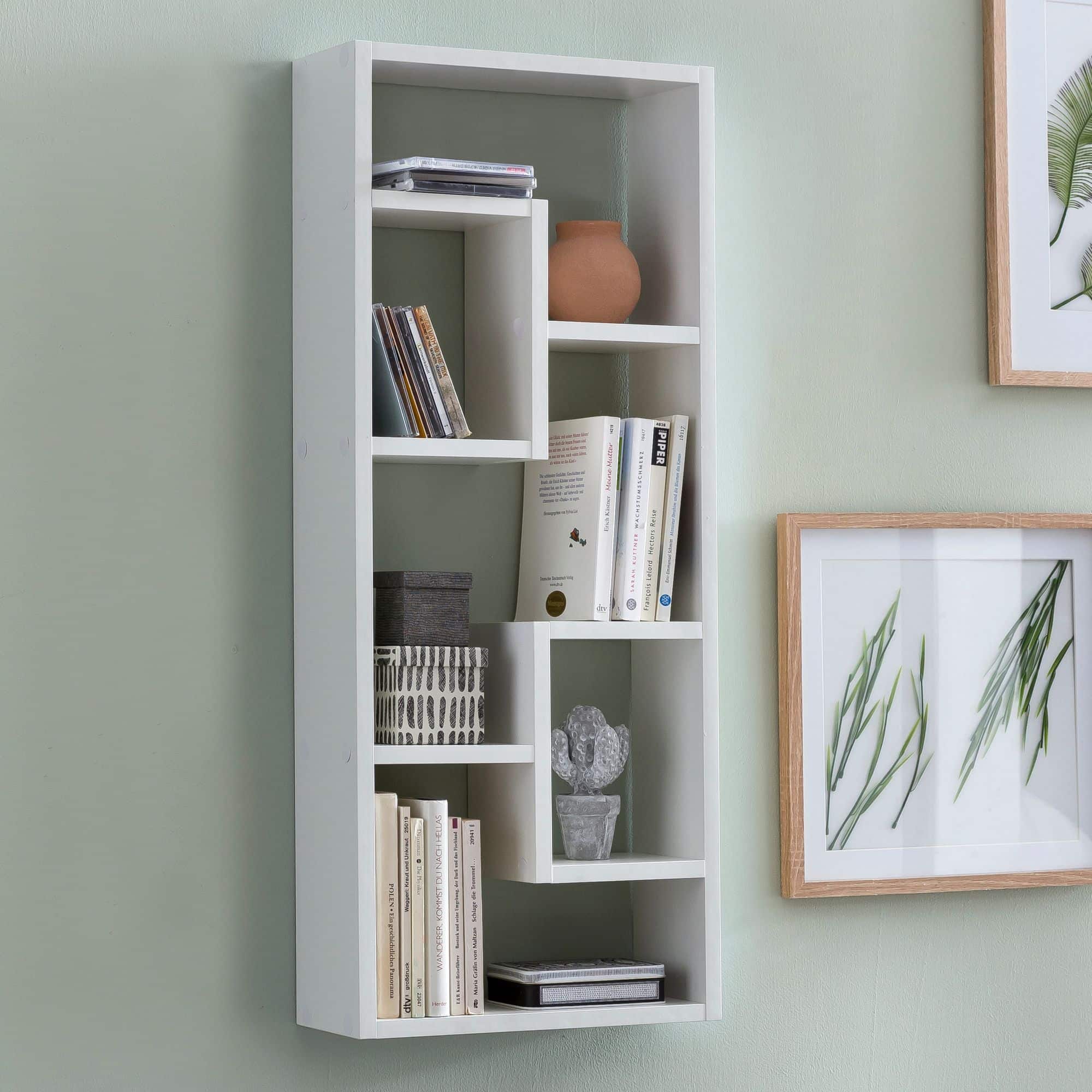 46046-WOHNLING-Wandregal-Rosalie-Haengeregal-Weis_1ZQKWtvbz2ymb6 Wandregal Weiß 36x90x13,5 cm Holz Design Hängeregal modern