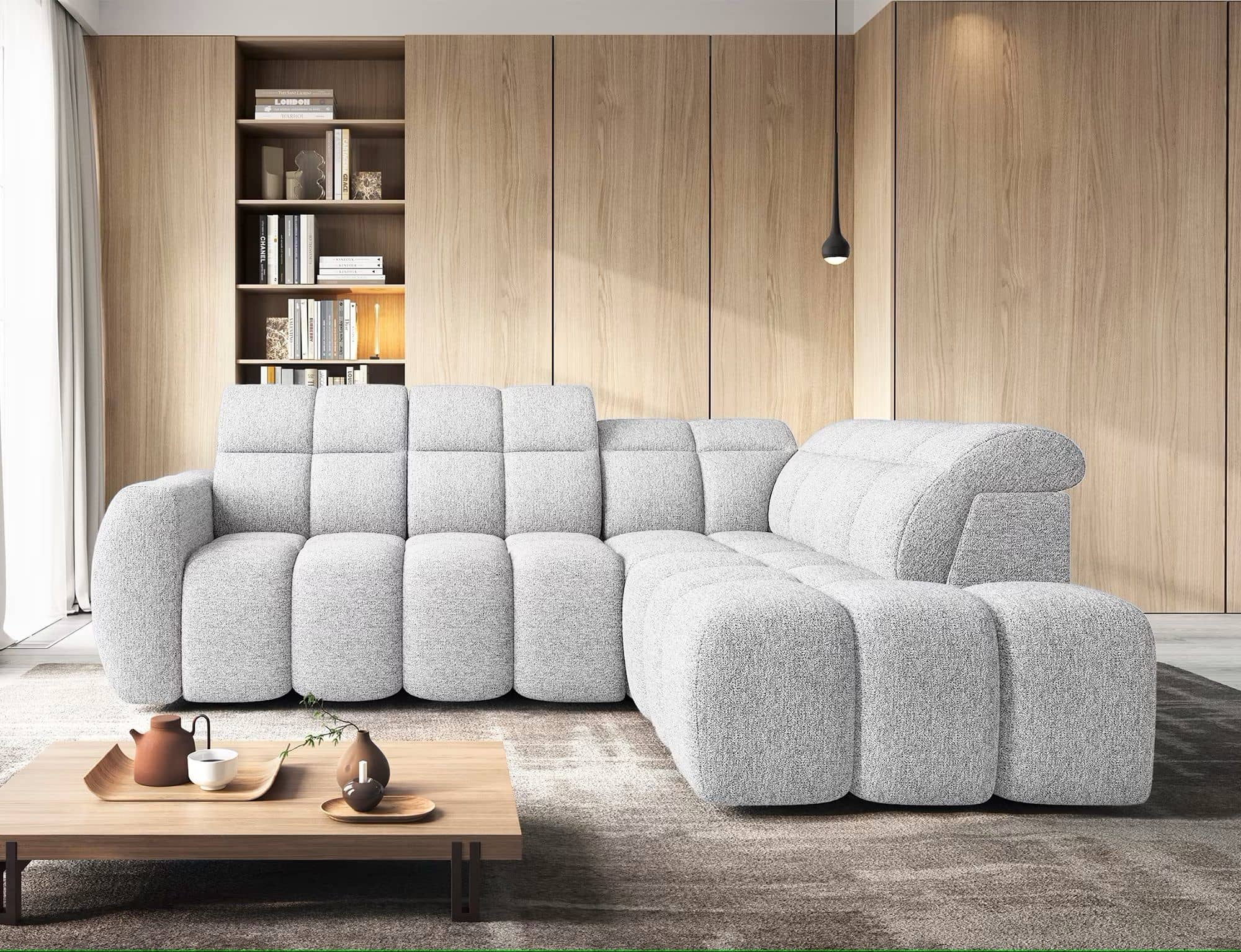 Sofa Falconn – Modernes Ecksofa mit elektrischem Sitzvorschub & Bettkasten