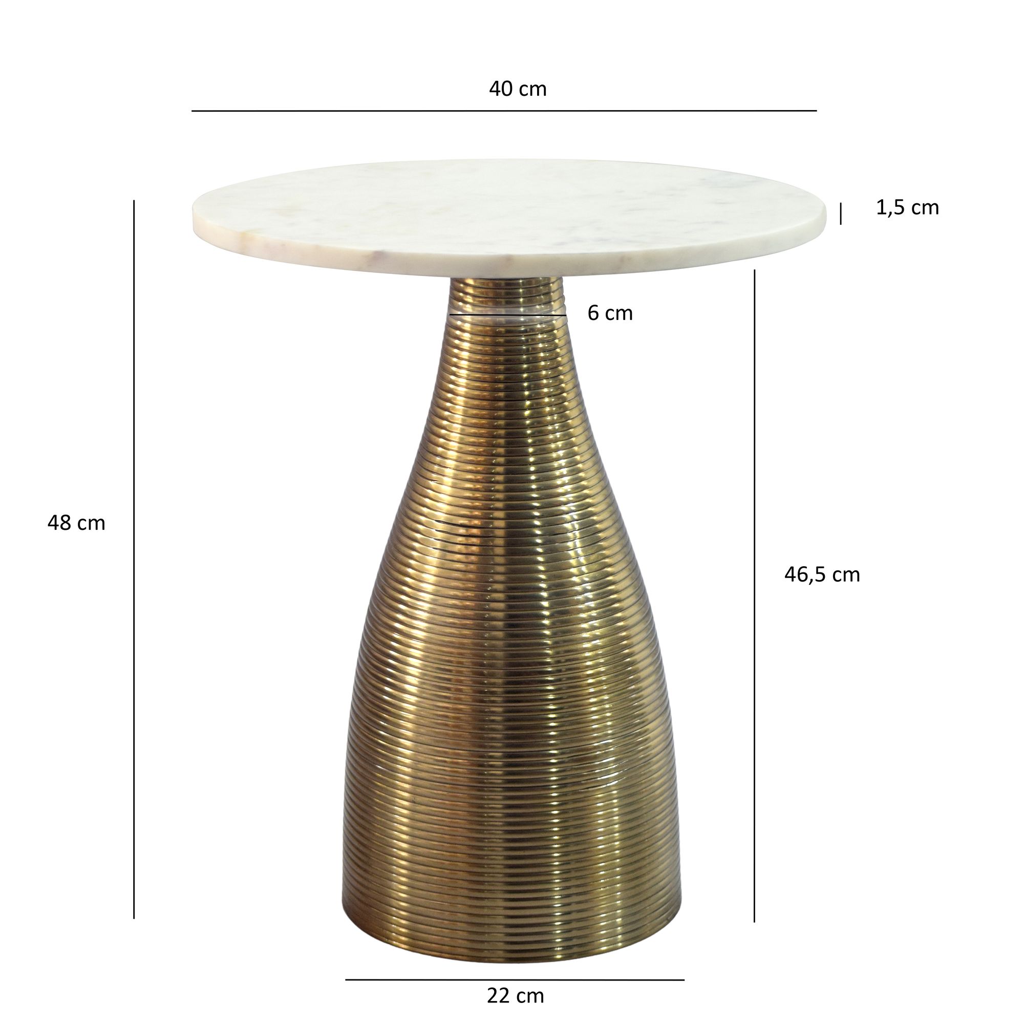 Beistelltisch Rund 40cm Gold mit Massiver Marmorplatte Weiß - Wohnzimmertisch Naturstein Anstelltisch - Sofatisch Design Metall Couchtisch - Wohnzimmer Tisch Modern Handmade Beistelltisch Rund 40cm Gold mit Massiver Marmorplatte Weiß - Wohnzimmertisch Naturstein Anstelltisch - Sofatisch Design Metall Couchtisch - Wohnzimmer Tisch Modern Handmade