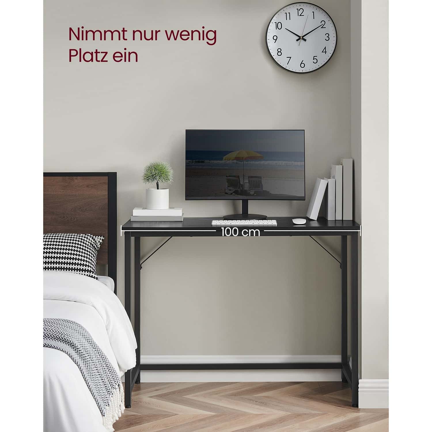 Kleiner Computertisch greige-schwarz Kleiner Computertisch greige-schwarz