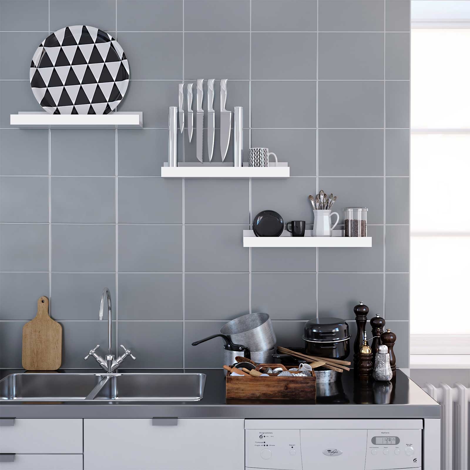 Schwebende Regalböden 3er Set-LWS38WT Schwebende Regalböden 3er Set-LWS38WT