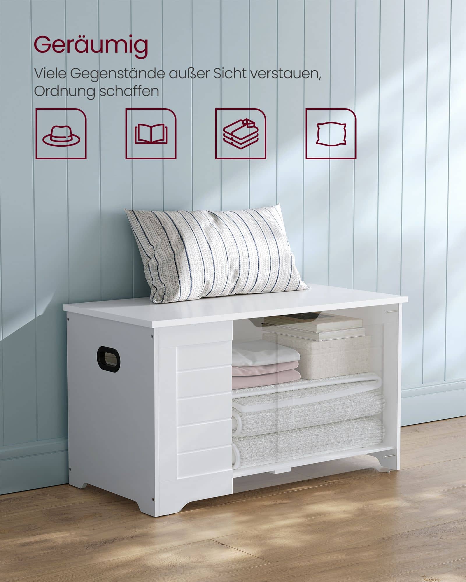 Sitzbank mit Stauraum Vintage-Stil vintagebraun-LSB063T14 Sitzbank mit Stauraum Vintage-Stil vintagebraun-LSB063T14