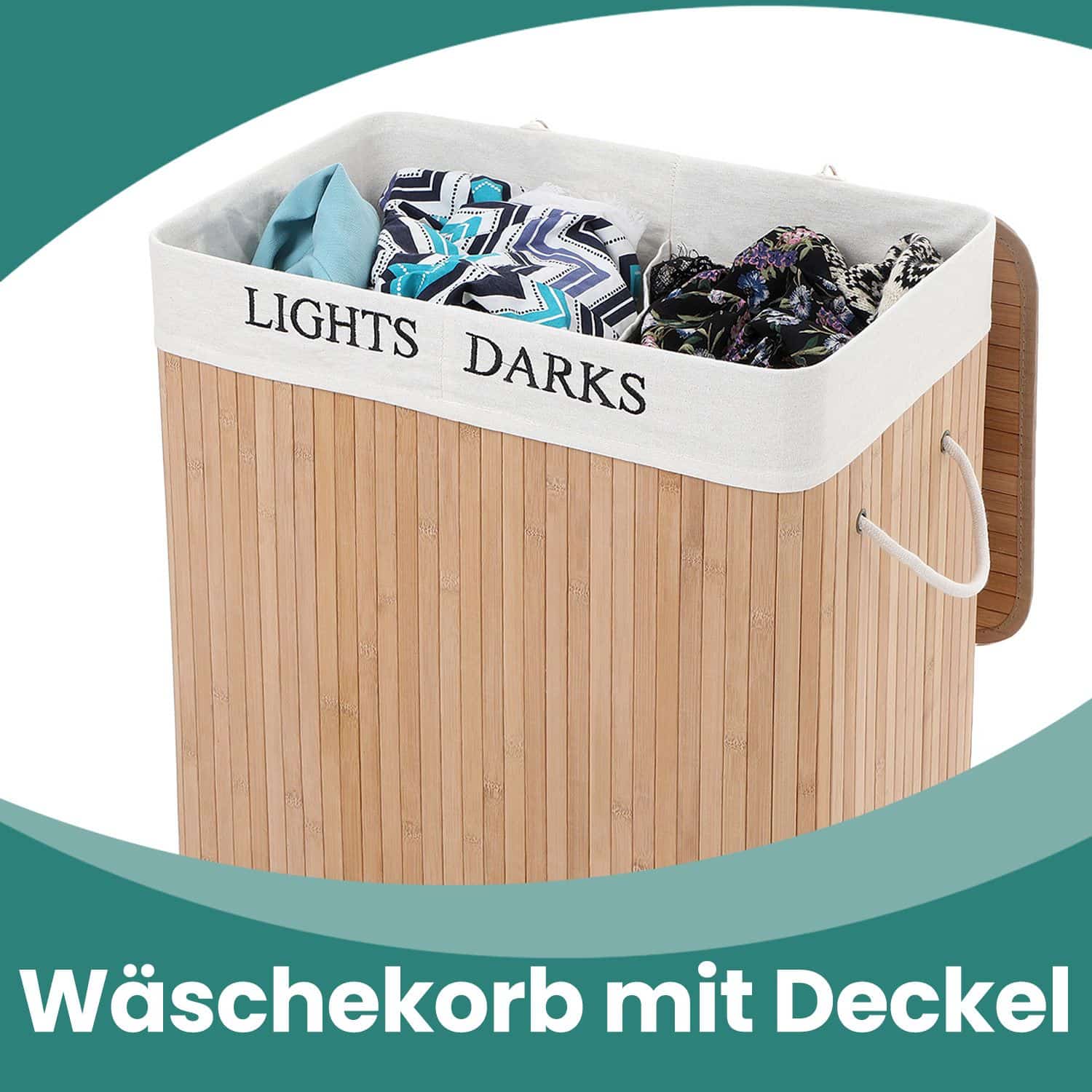 Wäschekorb Bambus 100 L Wäschekorb Bambus 100 L