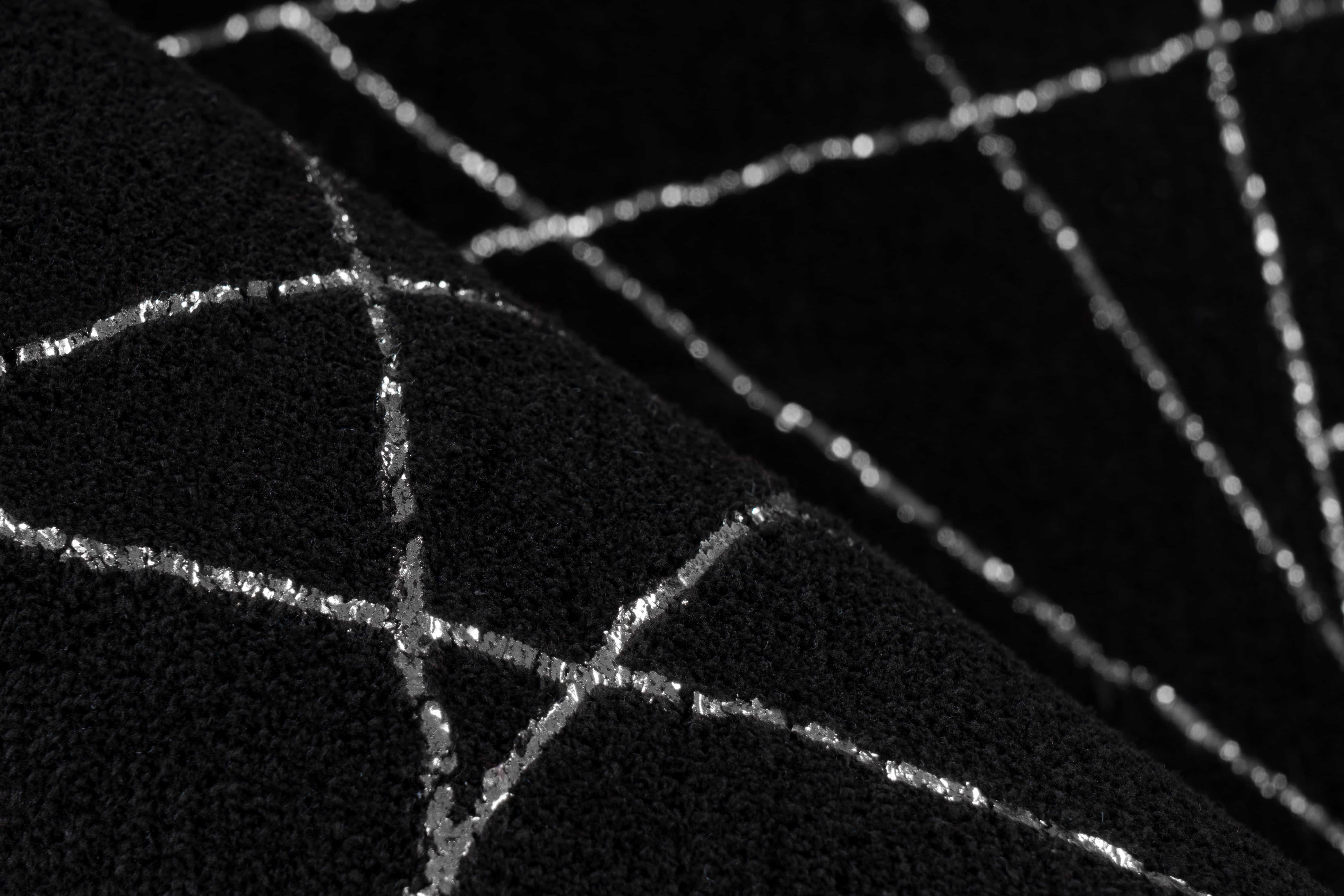 Bijou 125 Schwarz / Silber 80cm x 150cm