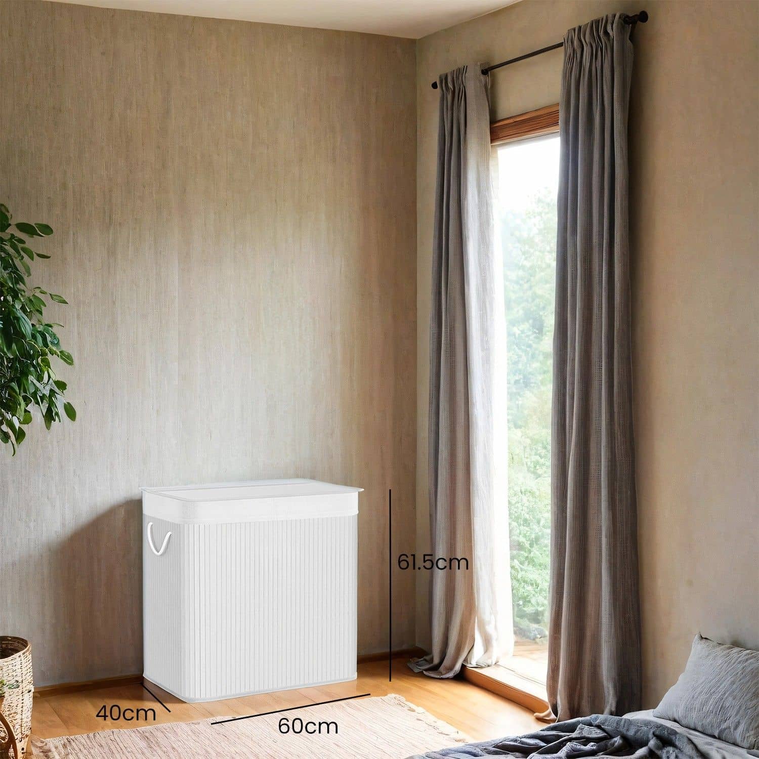 Wäschekorb, Wäschesammler 150 L, 3 Fächer Wäschekorb, Wäschesammler 150 L, 3 Fächer