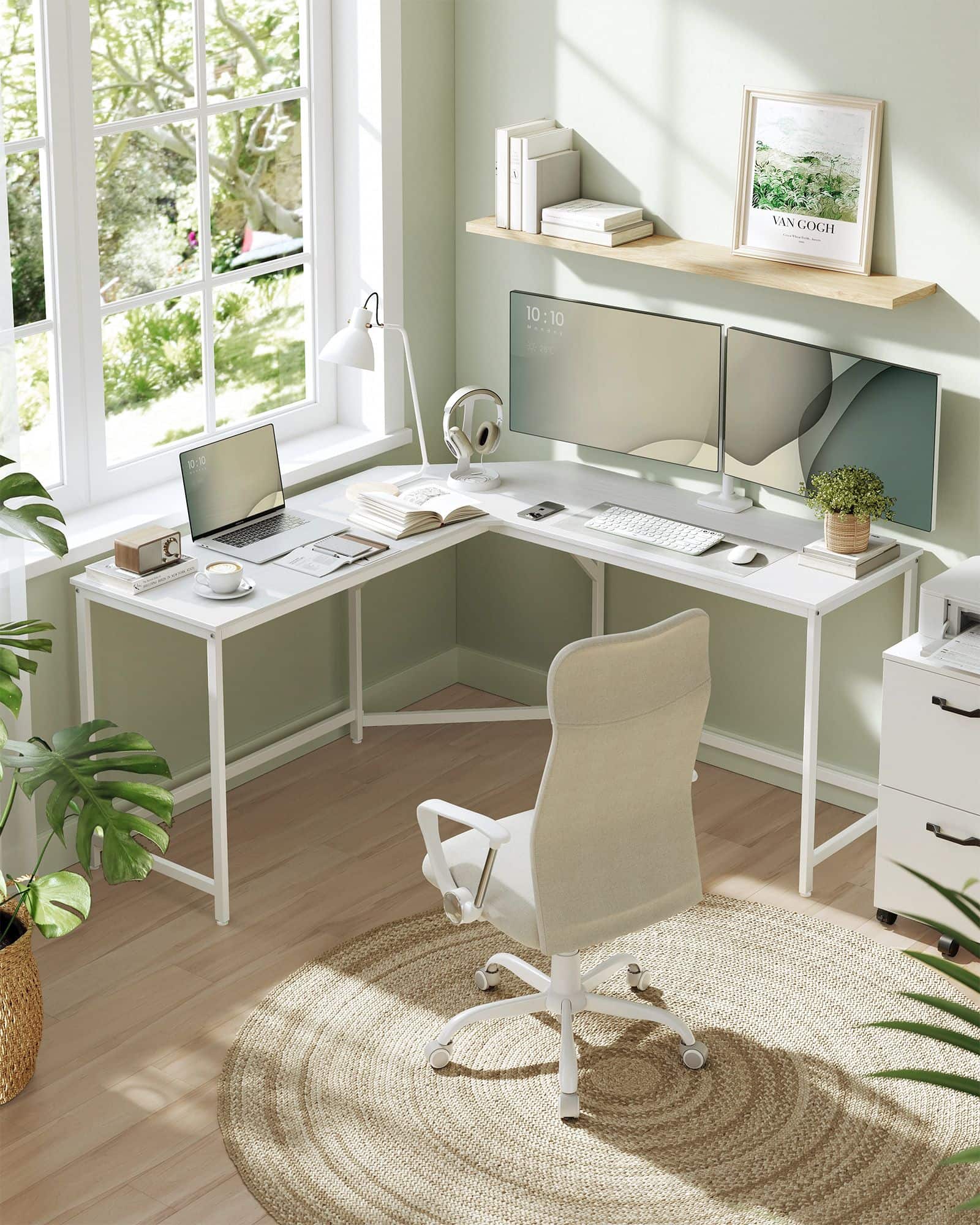 L-förmiger Schreibtisch 149 x 149 x 76 cm platzsparend