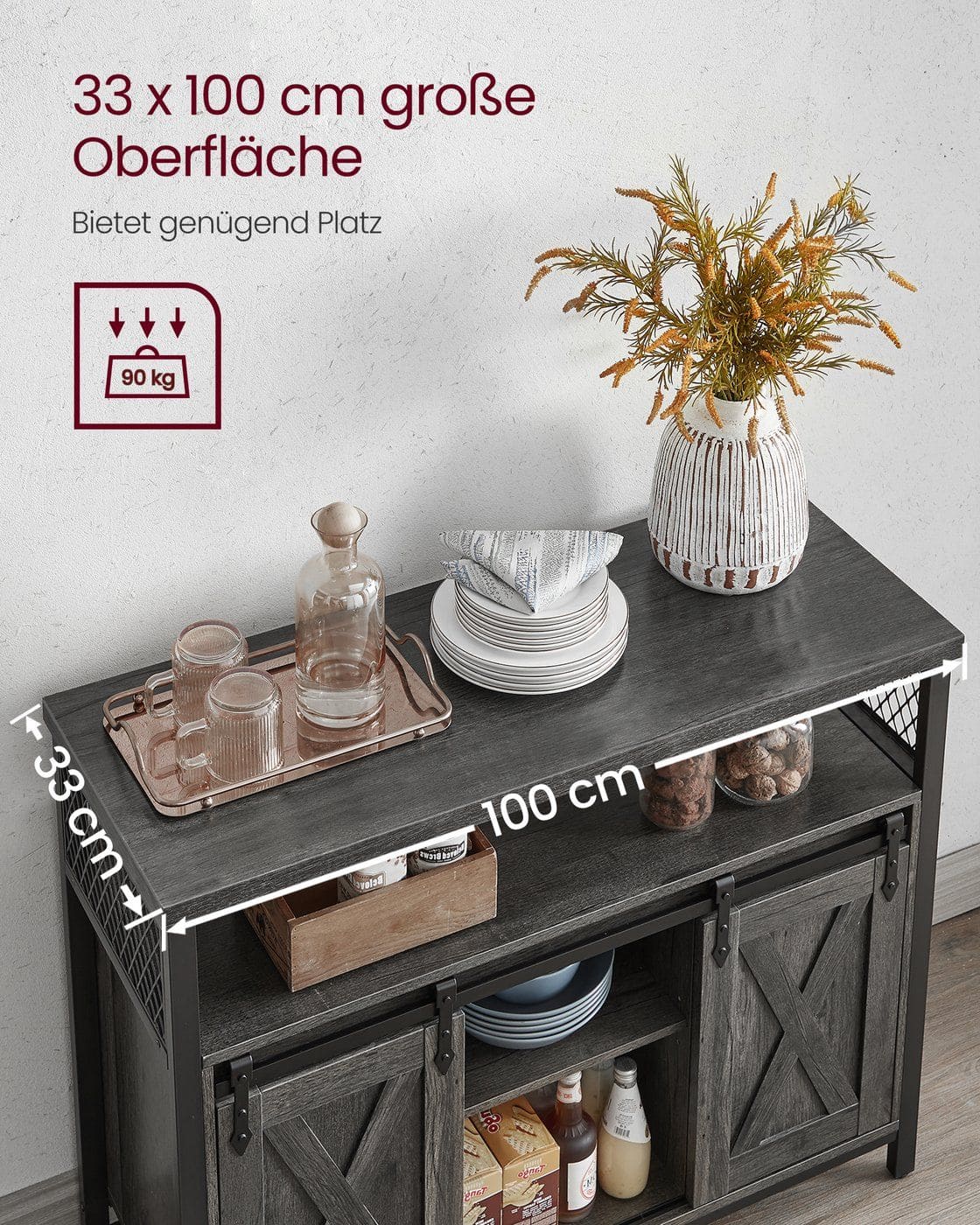 Sideboard mit 2 Schiebetüren Sideboard mit 2 Schiebetüren