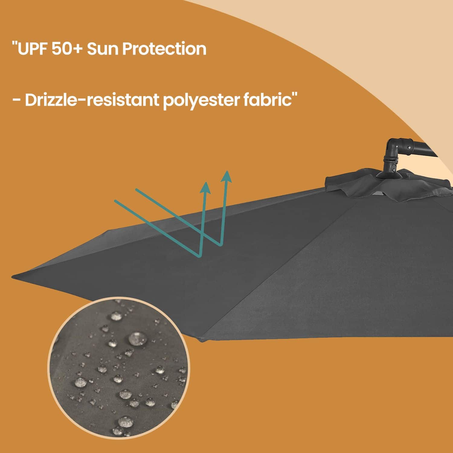 Sonnenschirm, Ampelschirm 300 cm d, mit Ständer Sonnenschirm, Ampelschirm 300 cm d, mit Ständer