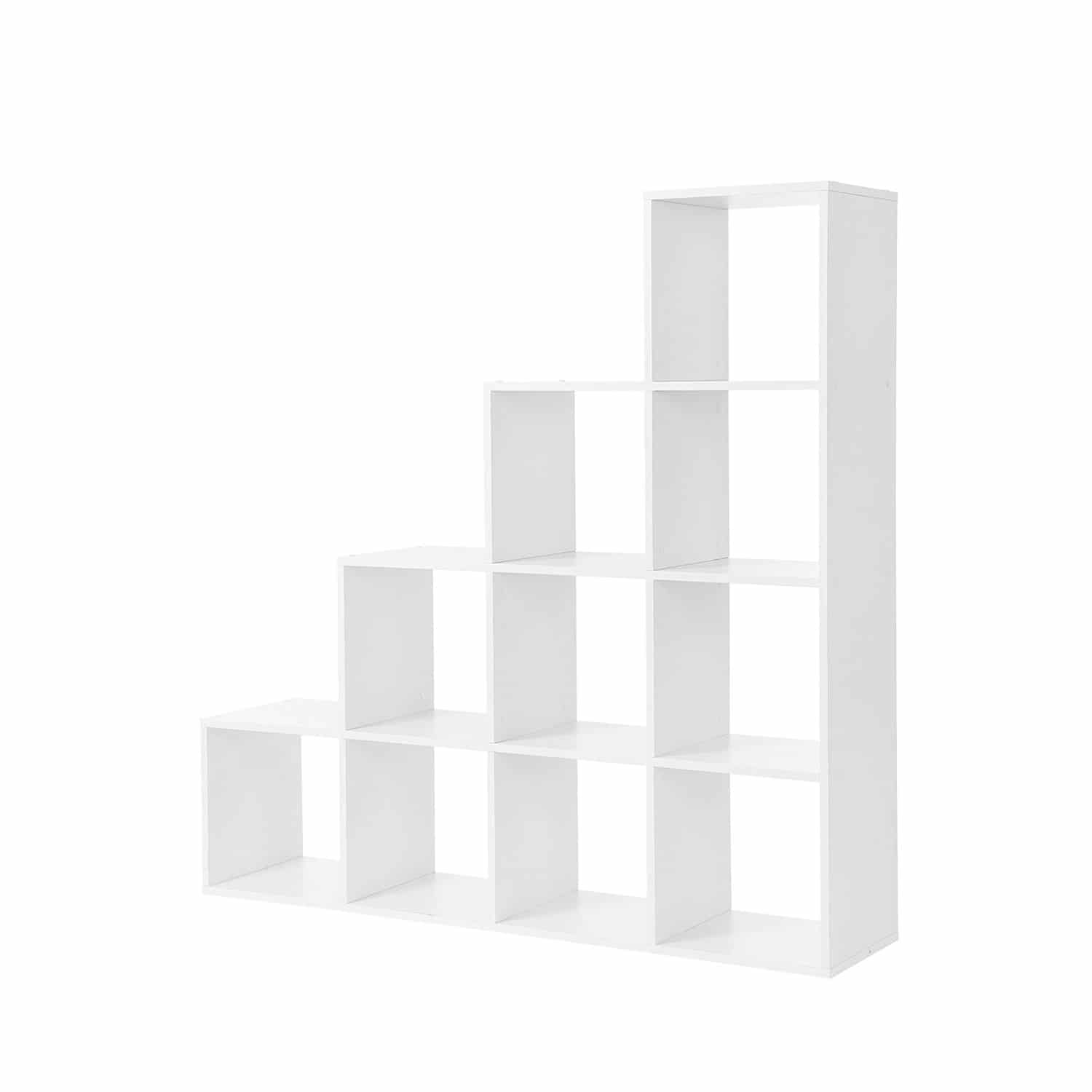 Stair-Shaped-Cube-Organiser-LBC10WTV1-1 Bücherregal Weiß