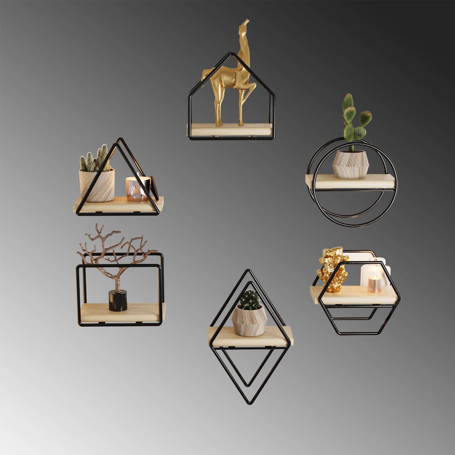 Raflar - 6er Set Wandregal