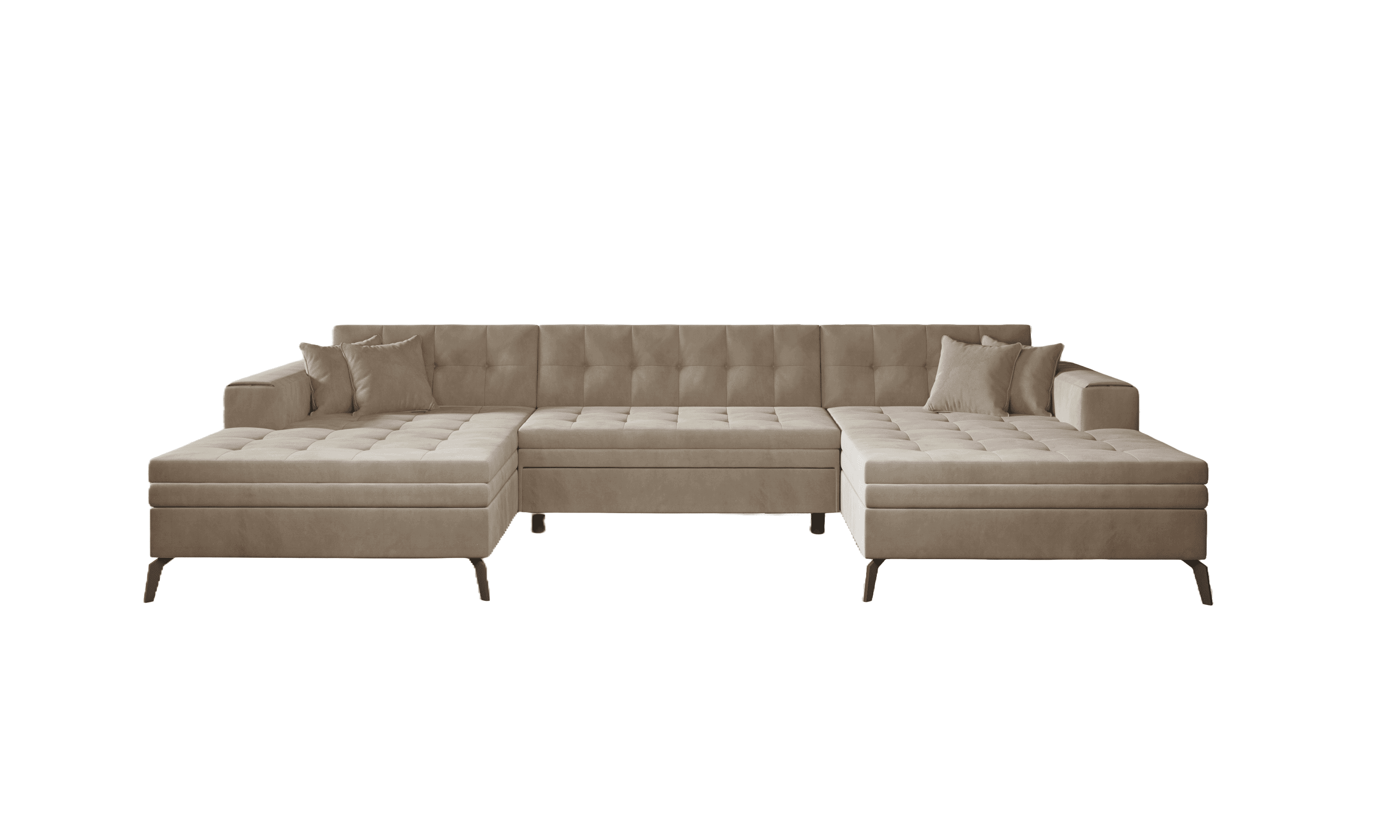 Vertizo Wohnlandschaft mit Schlaffunktion - Nube-Stoff