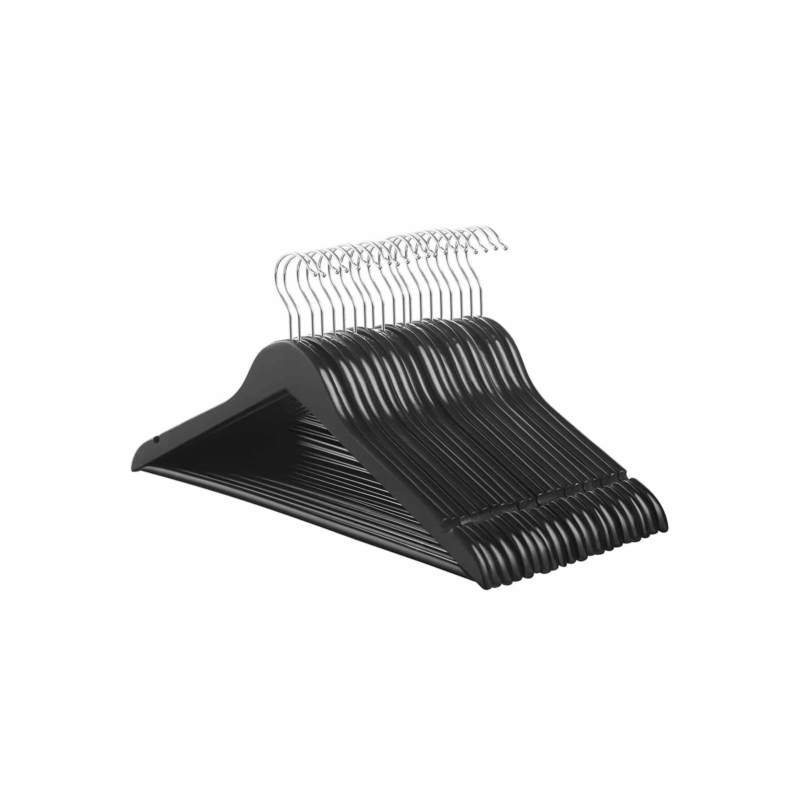 Bügel mit Hosensteg 50 Stück Schwarz-CRW02B-50 Bügel mit Hosensteg 50 Stück Schwarz-CRW02B-50