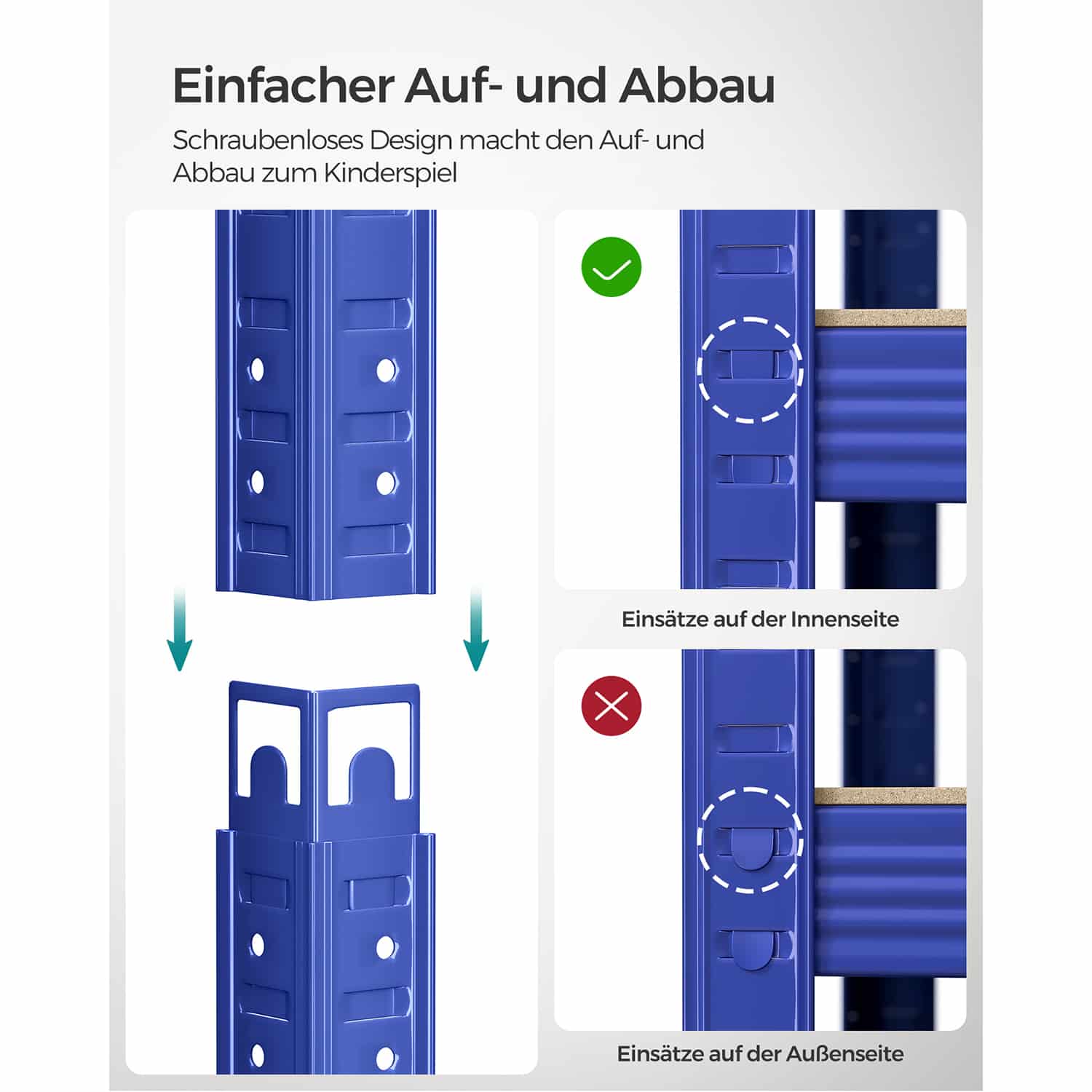 2er Set Lagerregal 200 cm hoch blau-B34GLR050Q02 2er Set Lagerregal 200 cm hoch blau-B34GLR050Q02