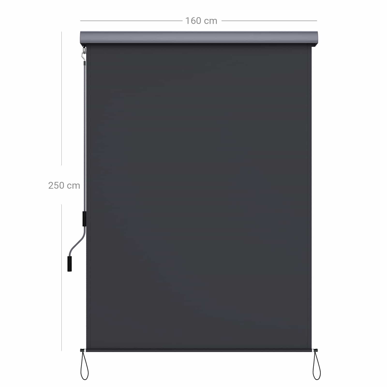 Senkrechtmarkise 1,6 x 2,5 m Anthrazit-GSA165GY Senkrechtmarkise 1,6 x 2,5 m Anthrazit-GSA165GY