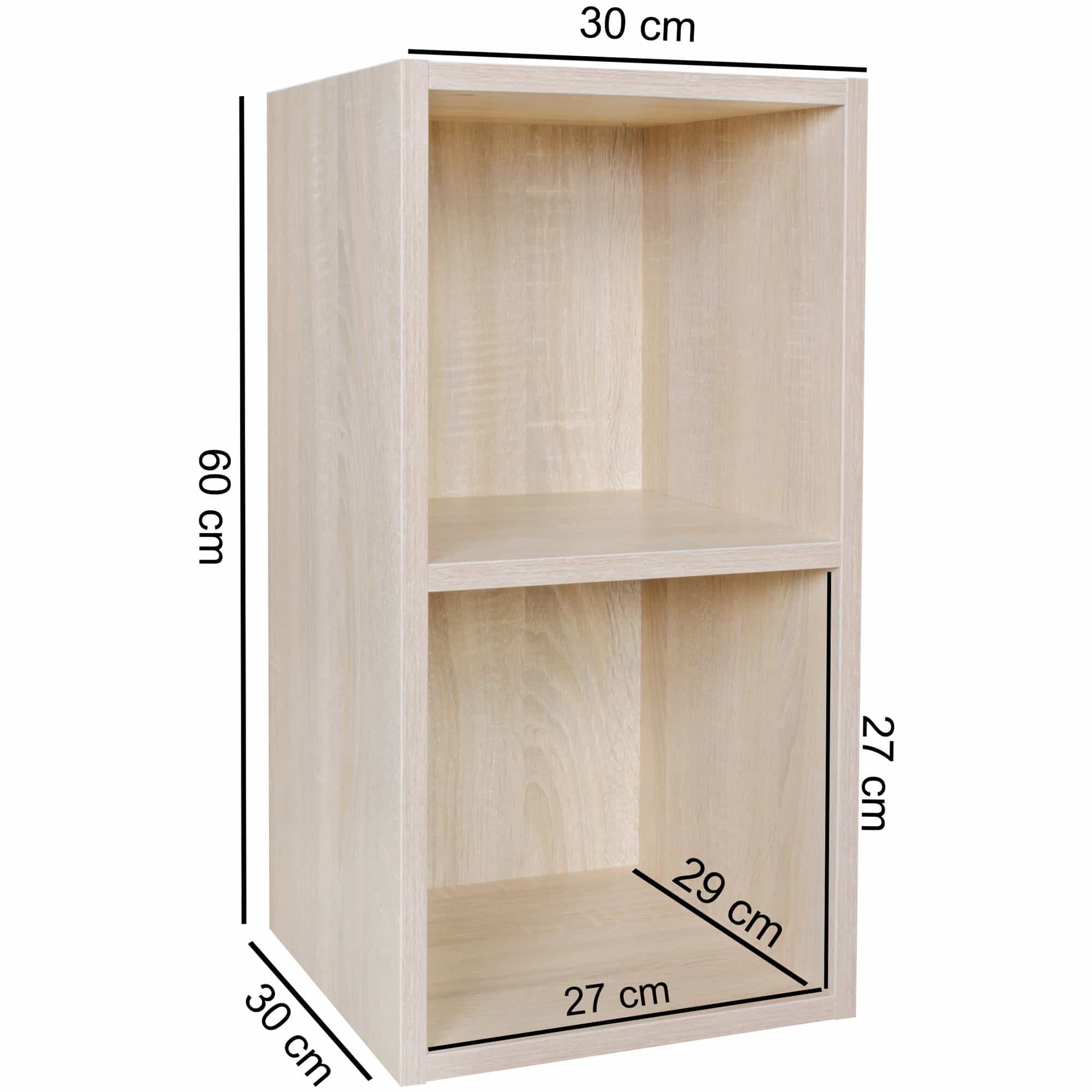 44716-WOHNLING-Standregal-KLARA-sonoma_5 Standregal WL5.176 Holz 30x60x30 cm Modern Sonoma Regal Klein