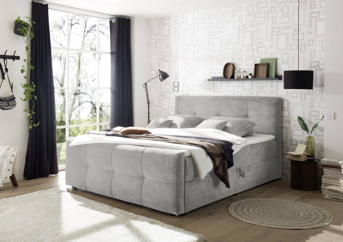 Boxspringbett Winnipeg mit Bettkasten 160x200 & 180x200