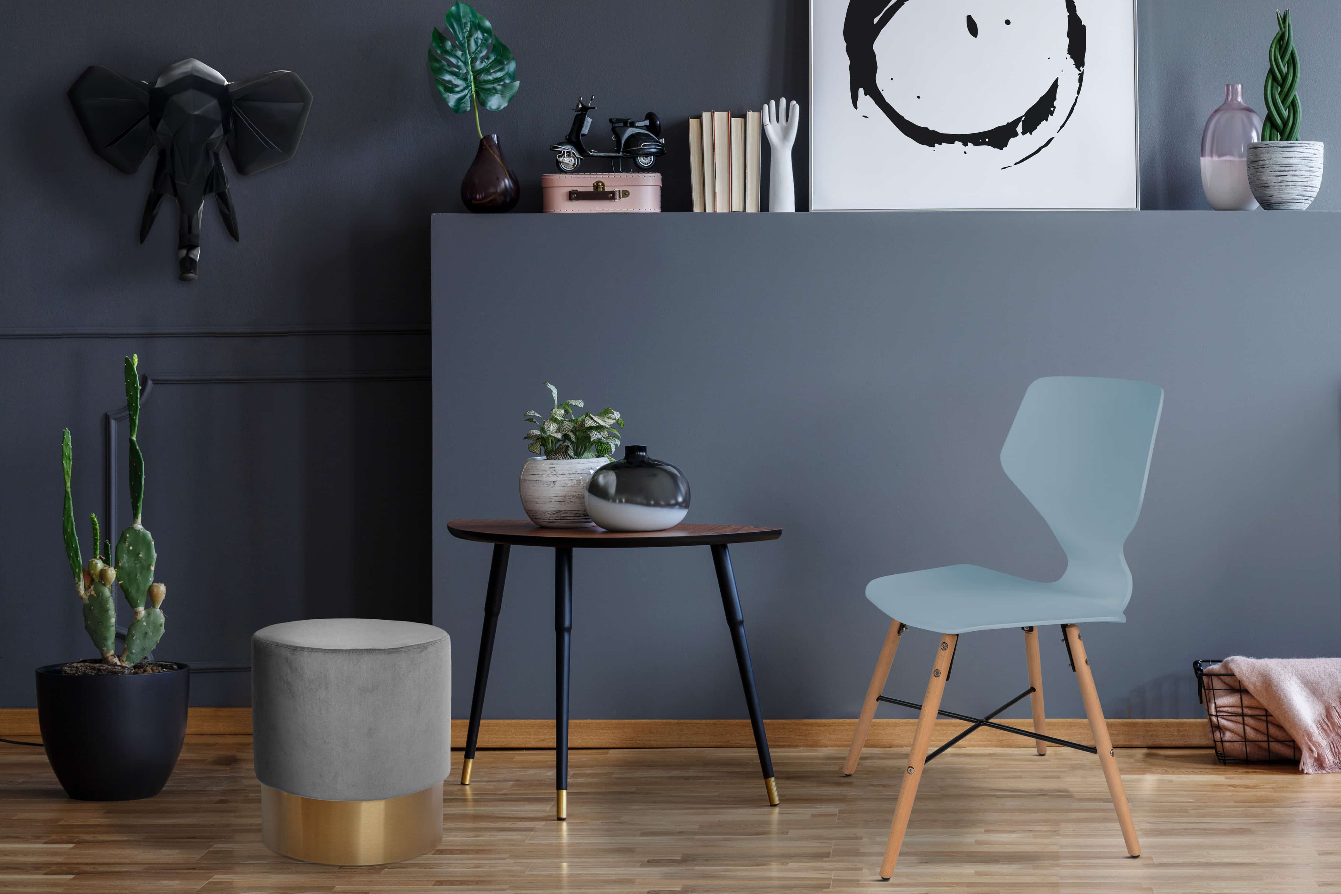 Stuhl Charlie 110 4er-Set Graublau Stuhl Charlie 110 4er-Set Graublau