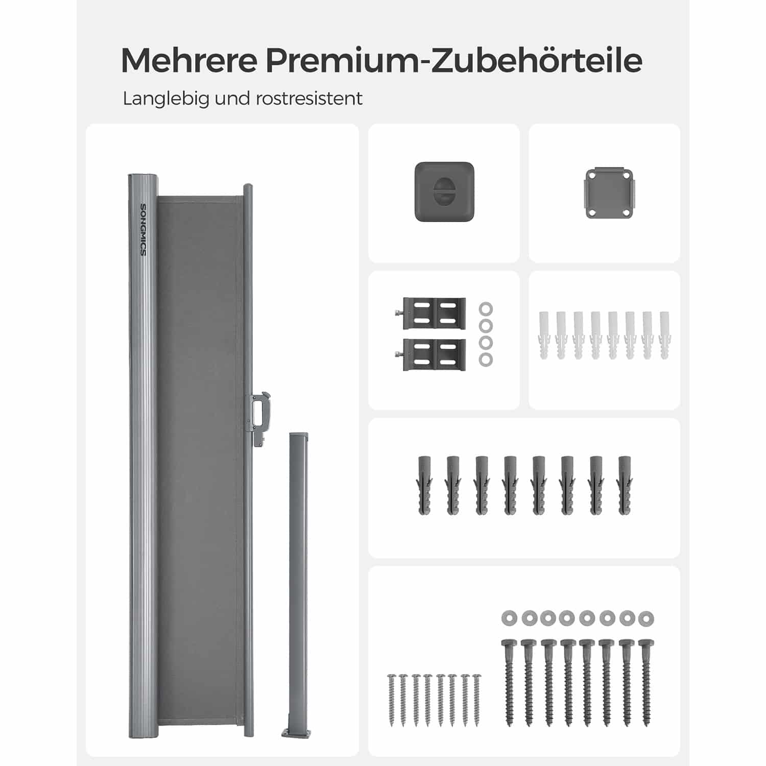 Seitenmarkise ausziehbar 200 x 400 cm für Balkon Seitenmarkise ausziehbar 200 x 400 cm für Balkon
